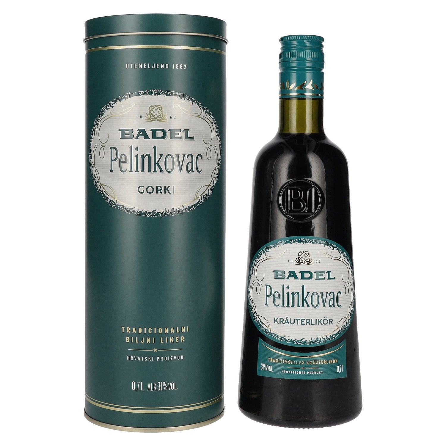 Badel Pelinkovac GORKI 31% Vol. 0,7l in Tinbox