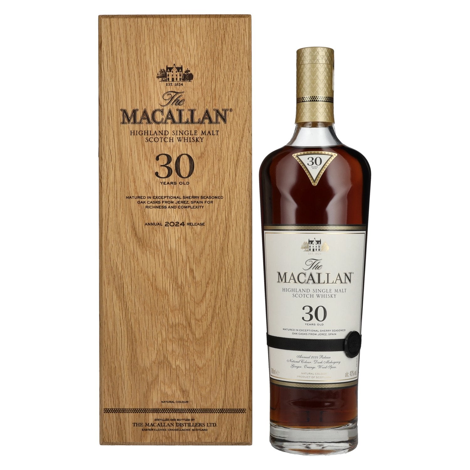 The Macallan 30 Years Old SHERRY OAK Annual Release 2024 43% Vol. 0,7l in wooden box
