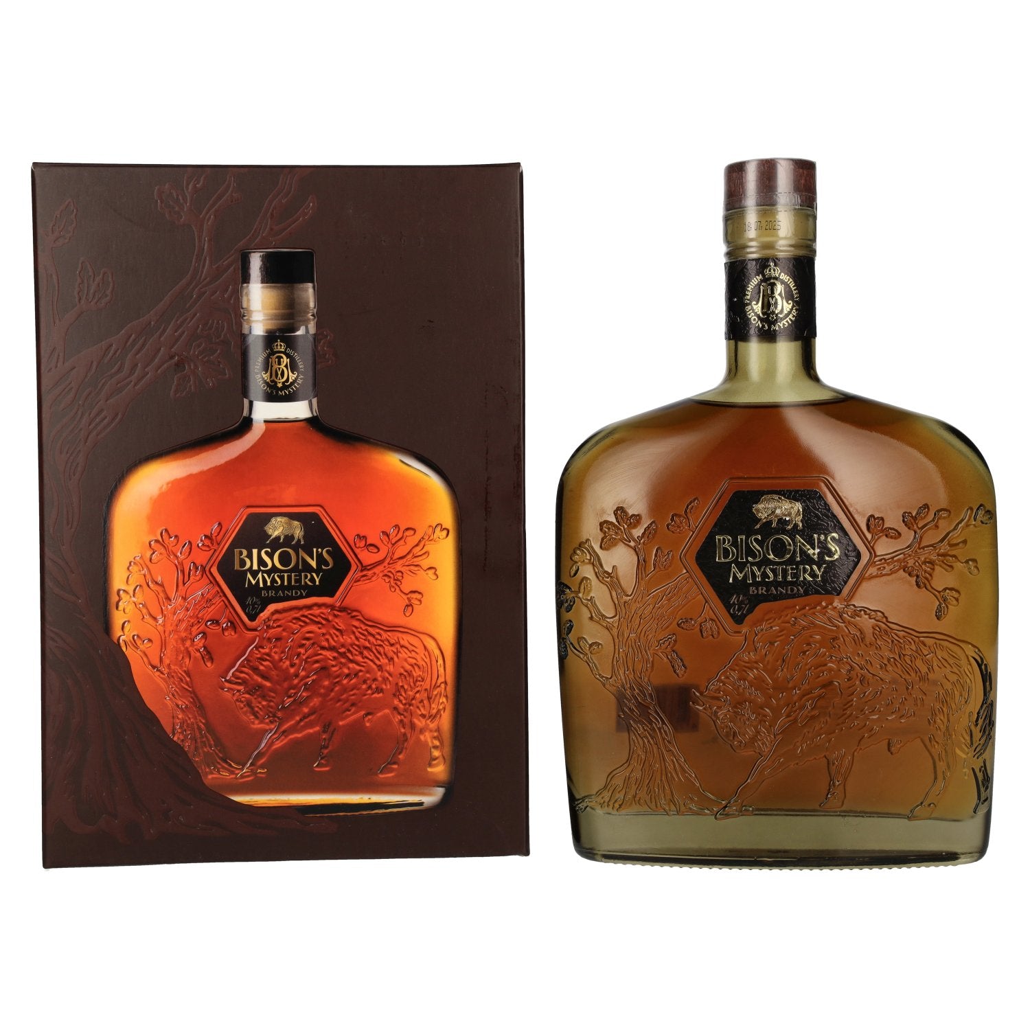 Bison's Mystery Brandy 40% Vol. 0,7l in Giftbox