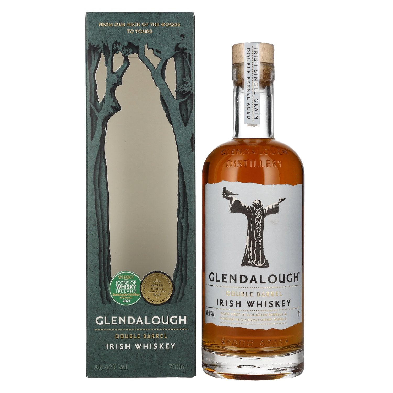 Glendalough DOUBLE BARREL Irish Whiskey 42% Vol. 0,7l in Giftbox