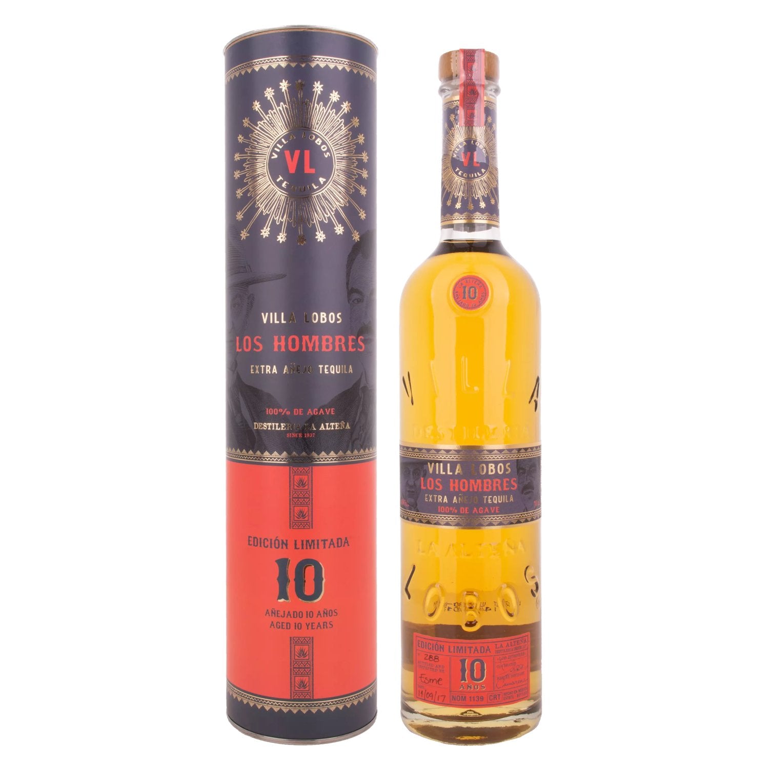 Villa Lobos Tequila LOS HOMBRES 10 Anos Extra Anejo Edicion Limitada 40% Vol. 0,7l in Giftbox