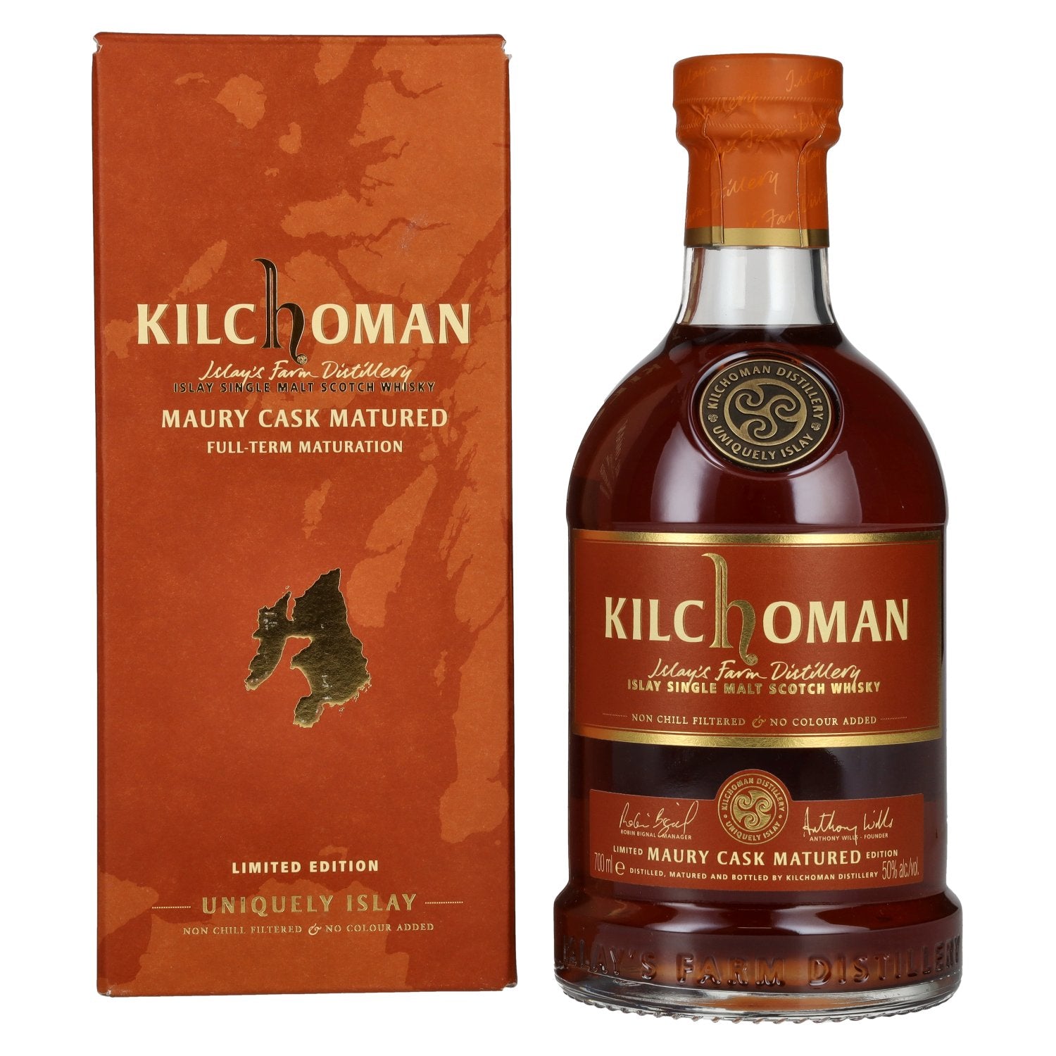 Kilchoman MAURY CASK MATURED Single Malt Scotch Whisky Limited Edition 50% Vol. 0,7l in Giftbox