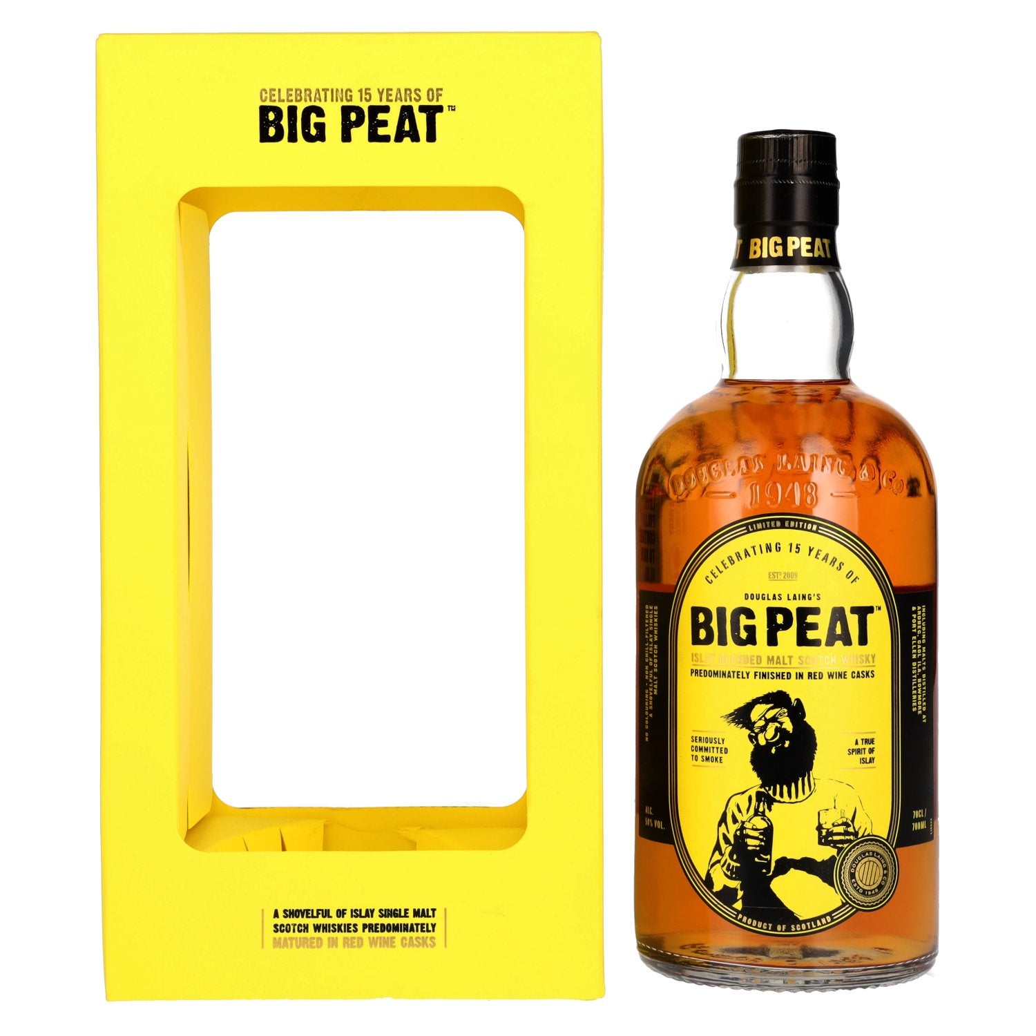 Douglas Laing BIG PEAT Islay Blended Malt Scotch 15th Anniversary Edition 50% Vol. 0,7l in Giftbox