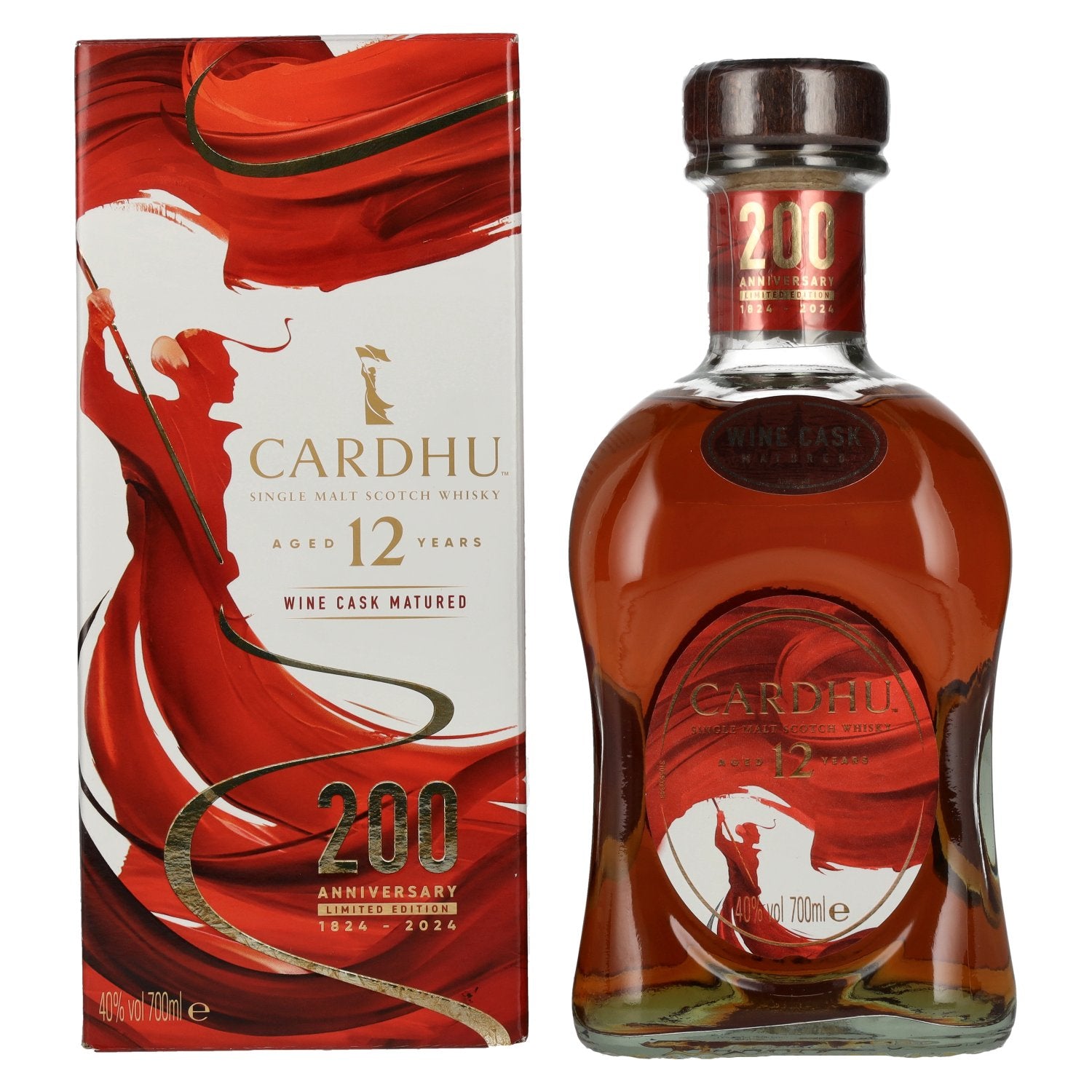 Cardhu 12 Years Old 200th Anniversary Wine Cask Limited Edition 40% Vol. 0,7l in Giftbox