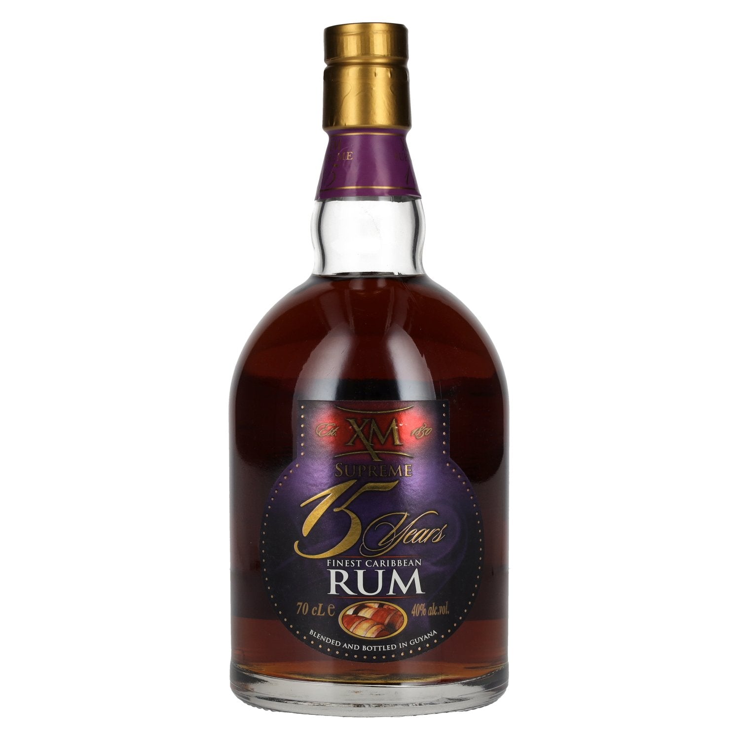 XM SUPREME 15 Years Old Finest Caribbean Rum 40% Vol. 0,7l