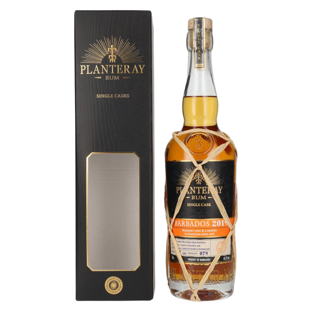 Planteray Rum BARBADOS Single Cask Sauternes Barrel 2019 44,7% Vol. 0,7l in Giftbox