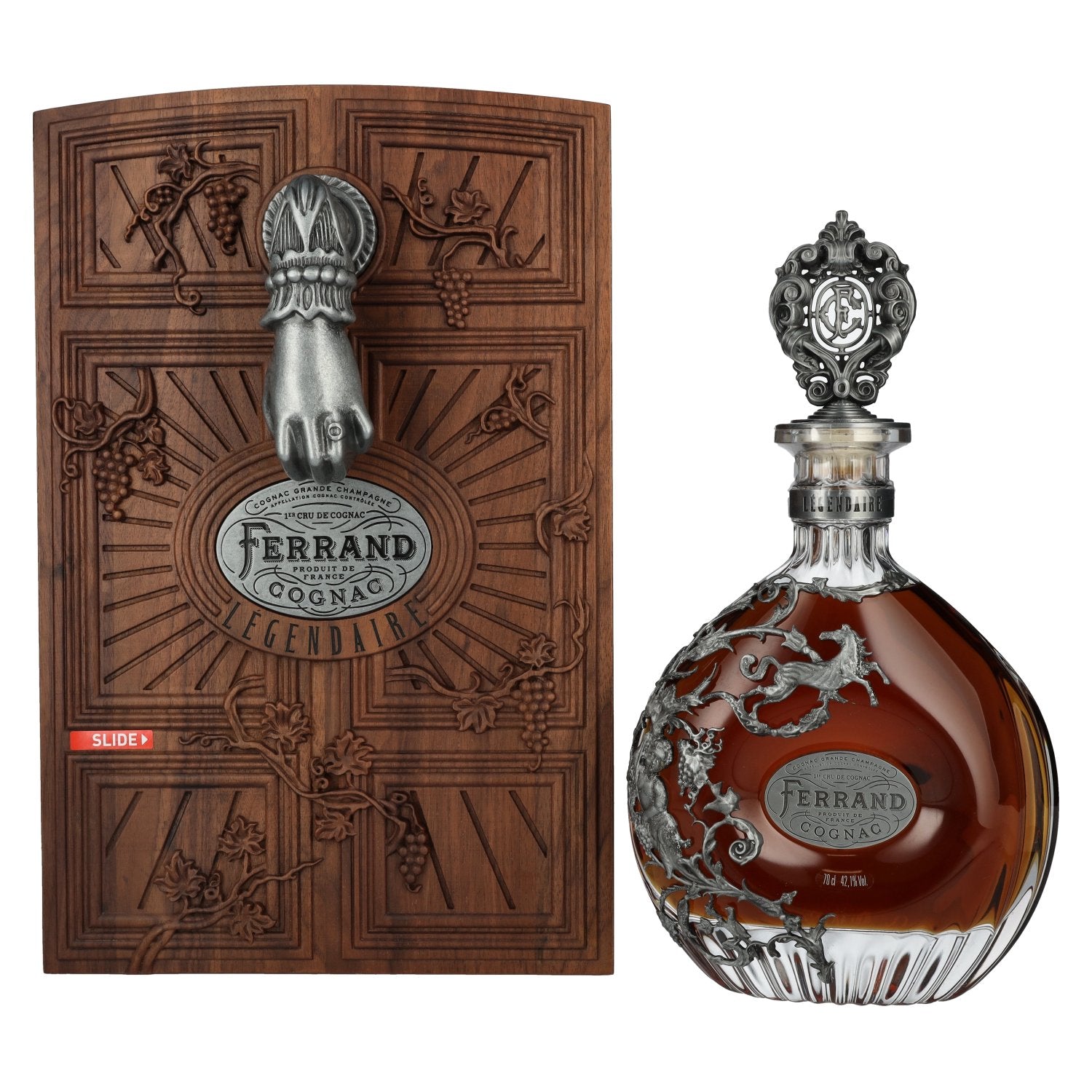 Cognac Ferrand Legendaire Grande Champagne Cognac 42,1% Vol. 0,7l in Holzkiste
