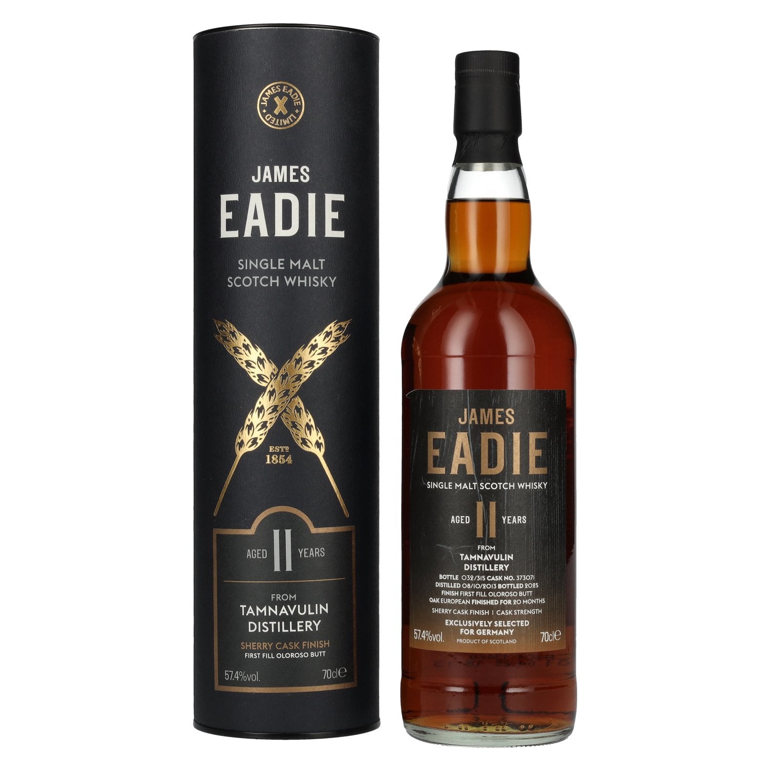 Tamnavulin 11 Years Old James Eadie 1st OLOROSO BUTT FINISH Single Malt #373071 2013 57,4% Vol. 0,7l in Giftbox