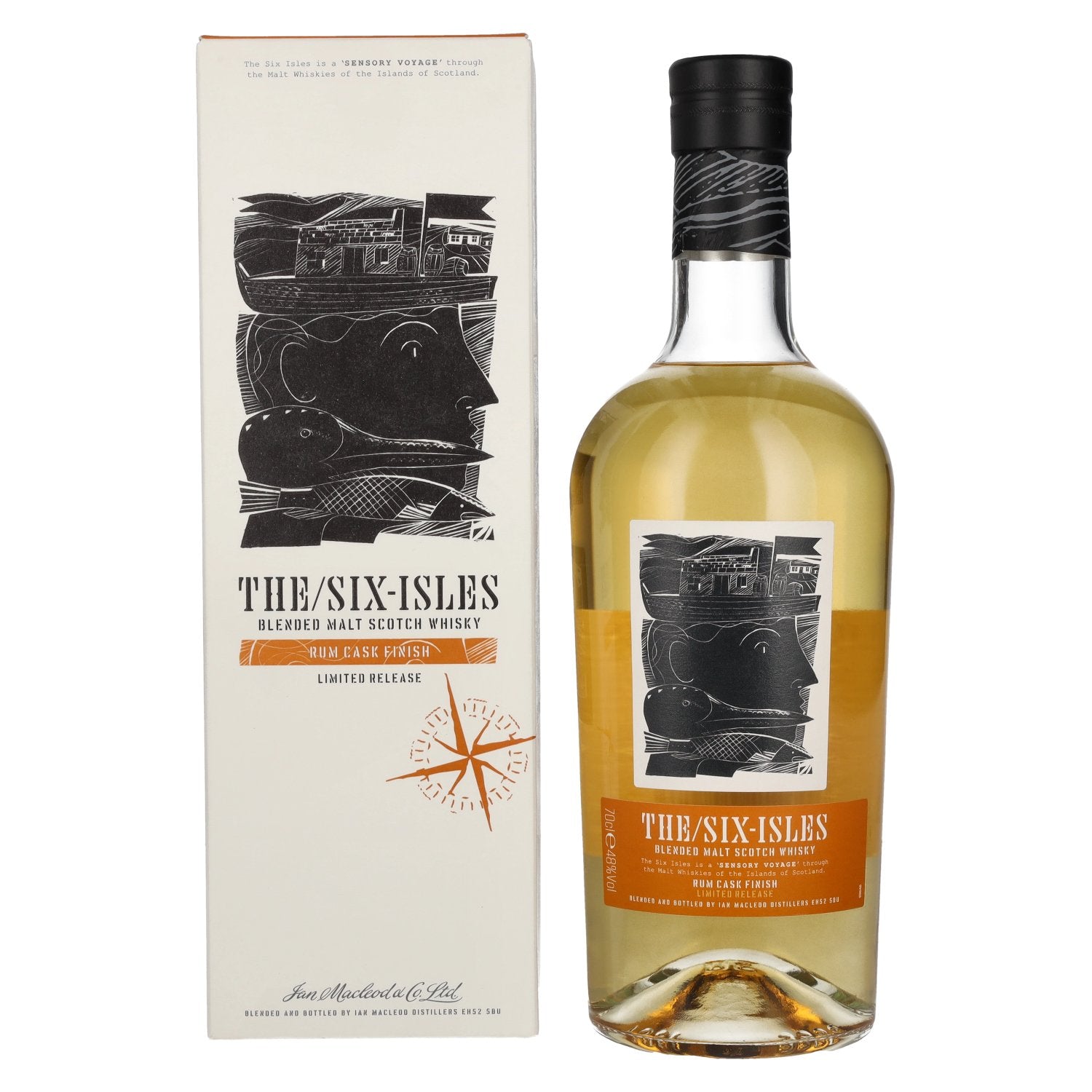 The Six Isles Blended Malt Scotch Whisky RUM CASK FINISH Limited Release 48% Vol. 0,7l in Giftbox