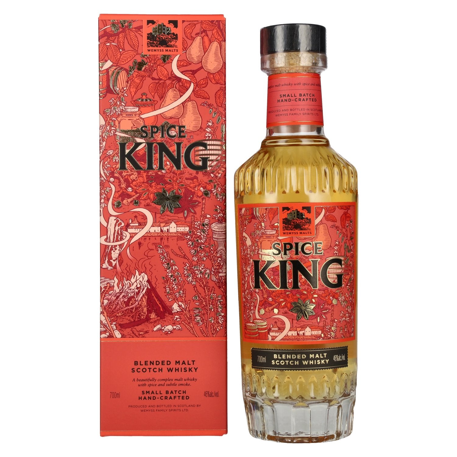Wemyss Malts SPICE KING Blended Malt Scotch Whisky 46% Vol. 0,7l in Giftbox
