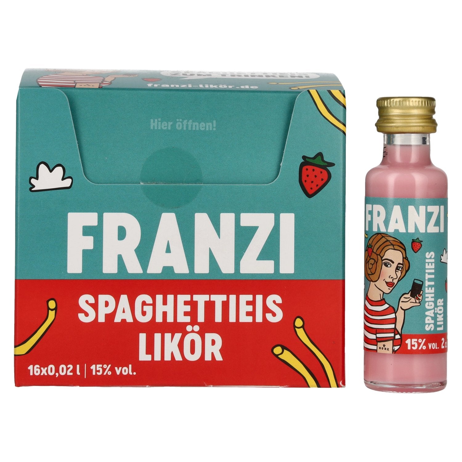 Franzi Spaghettieis Likoer 15% Vol. 16x0,02l