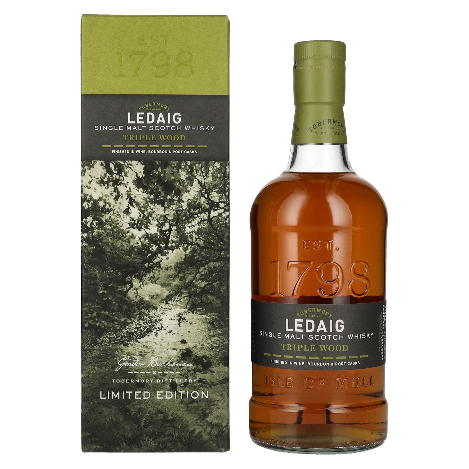 Ledaig Triple Wood Single Malt Scotch Whisky Limited Edition 53,8% Vol. 0,7l in Giftbox