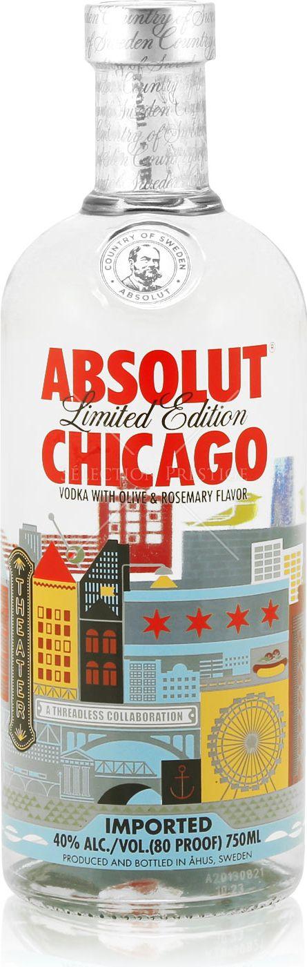 Absolut Vodka CHICAGO Olive & Rosemary Flavor Limited Edition 40% Vol. 0,75l