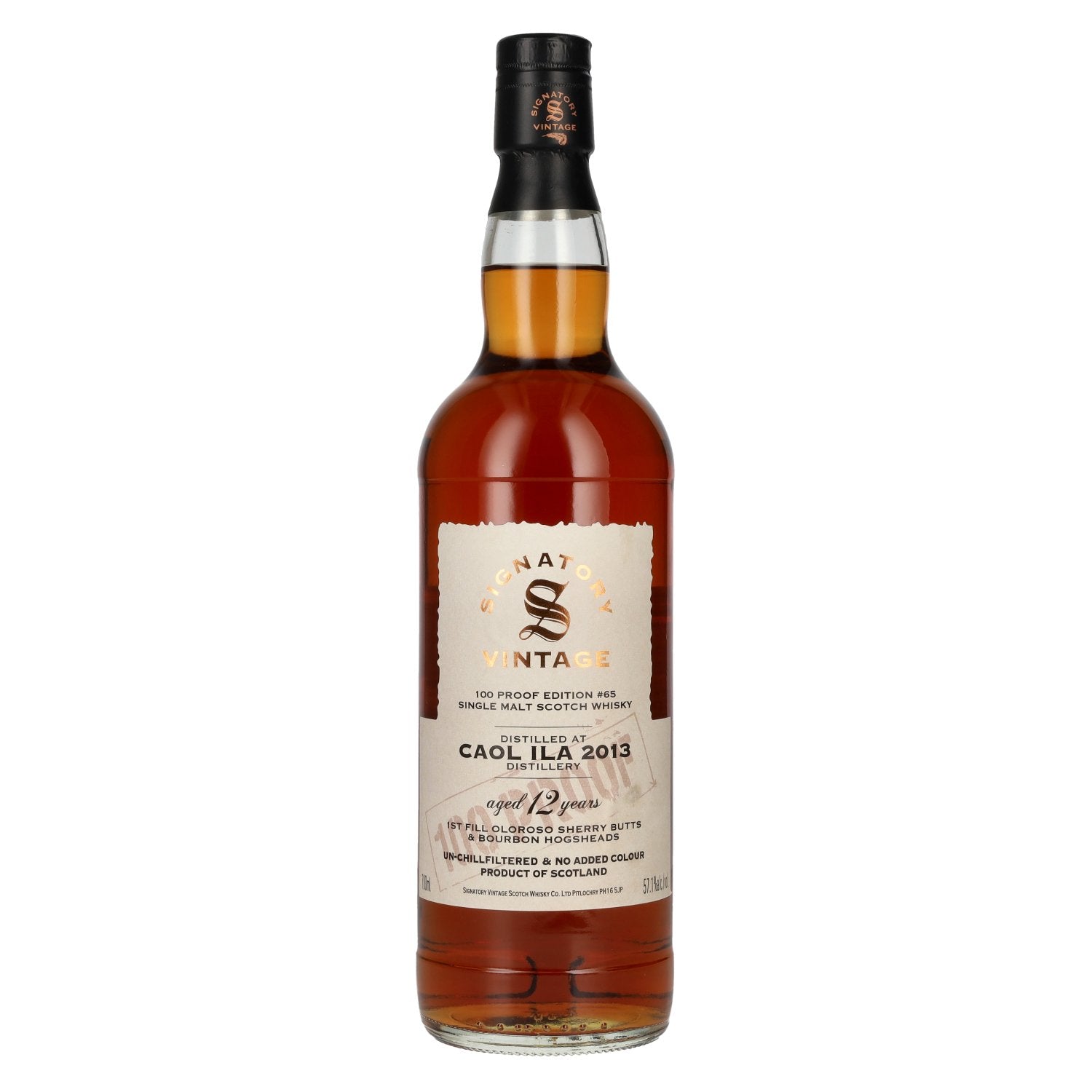 Signatory Vintage 100 Proof Edition CAOL ILA 12 Years Old Single Malt #65 2013 57,1% Vol. 0,7l