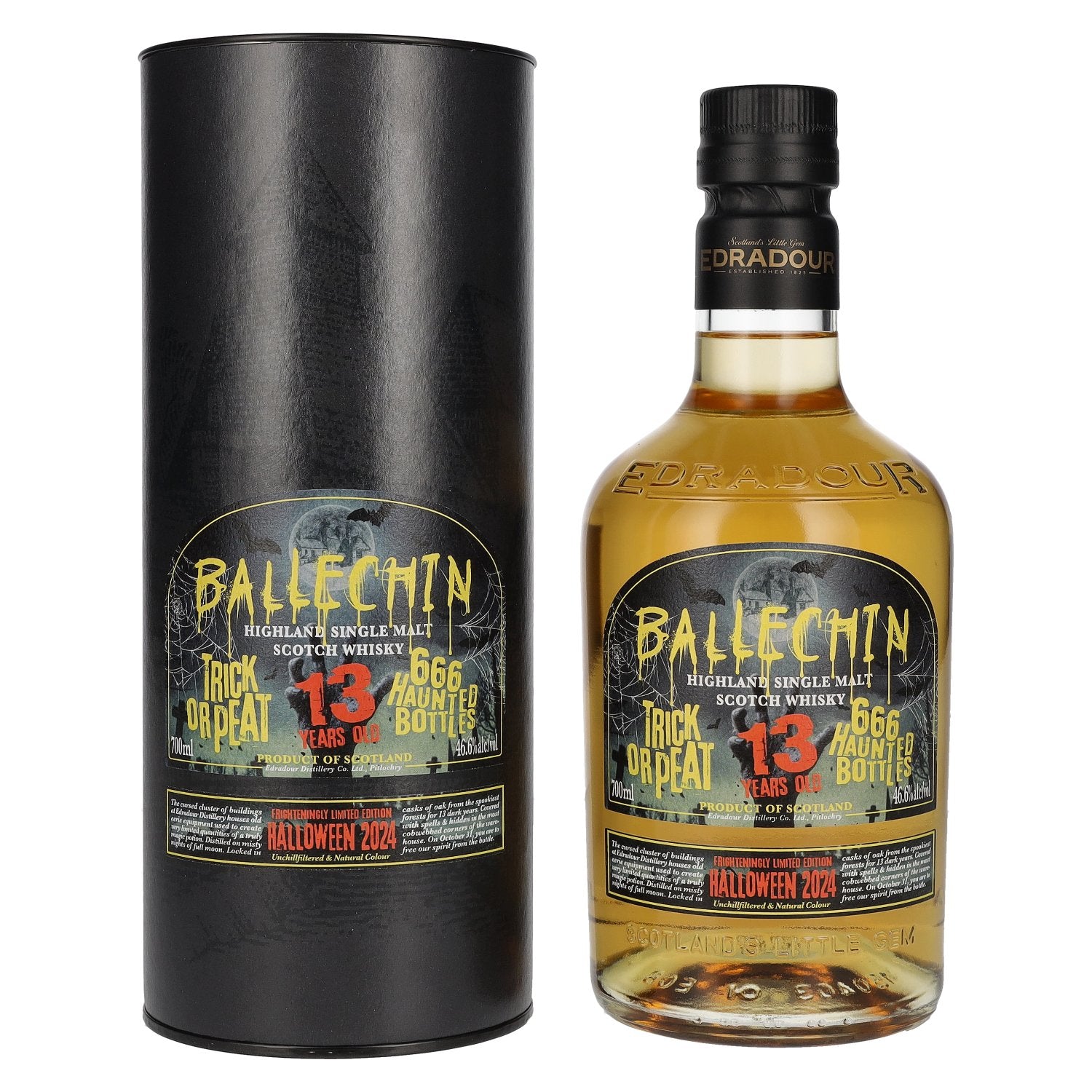 Edradour Ballechin 13 Years Old Trick Or Peat Halloween Limited Edition 2024 46,6% Vol. 0,7l in Giftbox