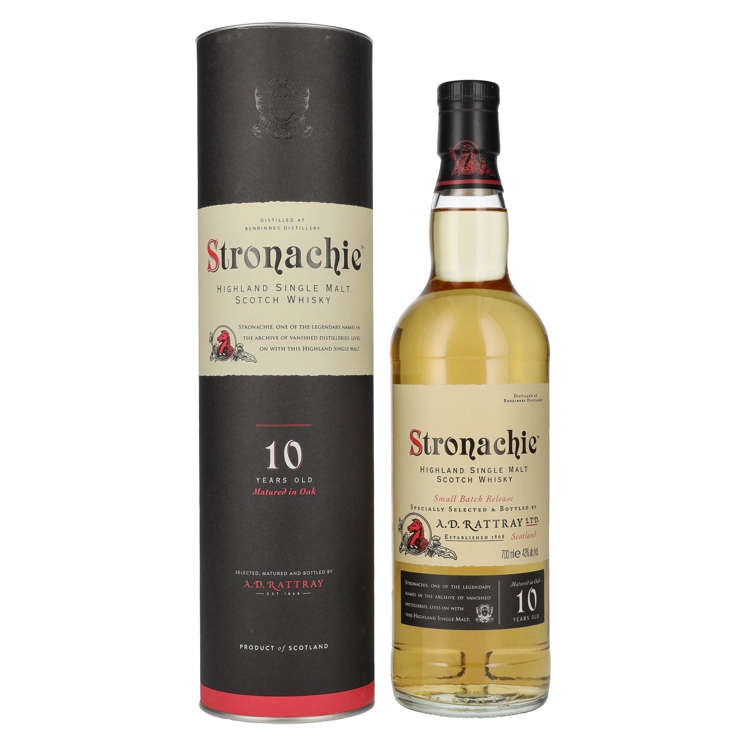 A.D. Rattray Stronachie 10 Years Old Highland Single Malt 43% Vol. 0,7l in Giftbox