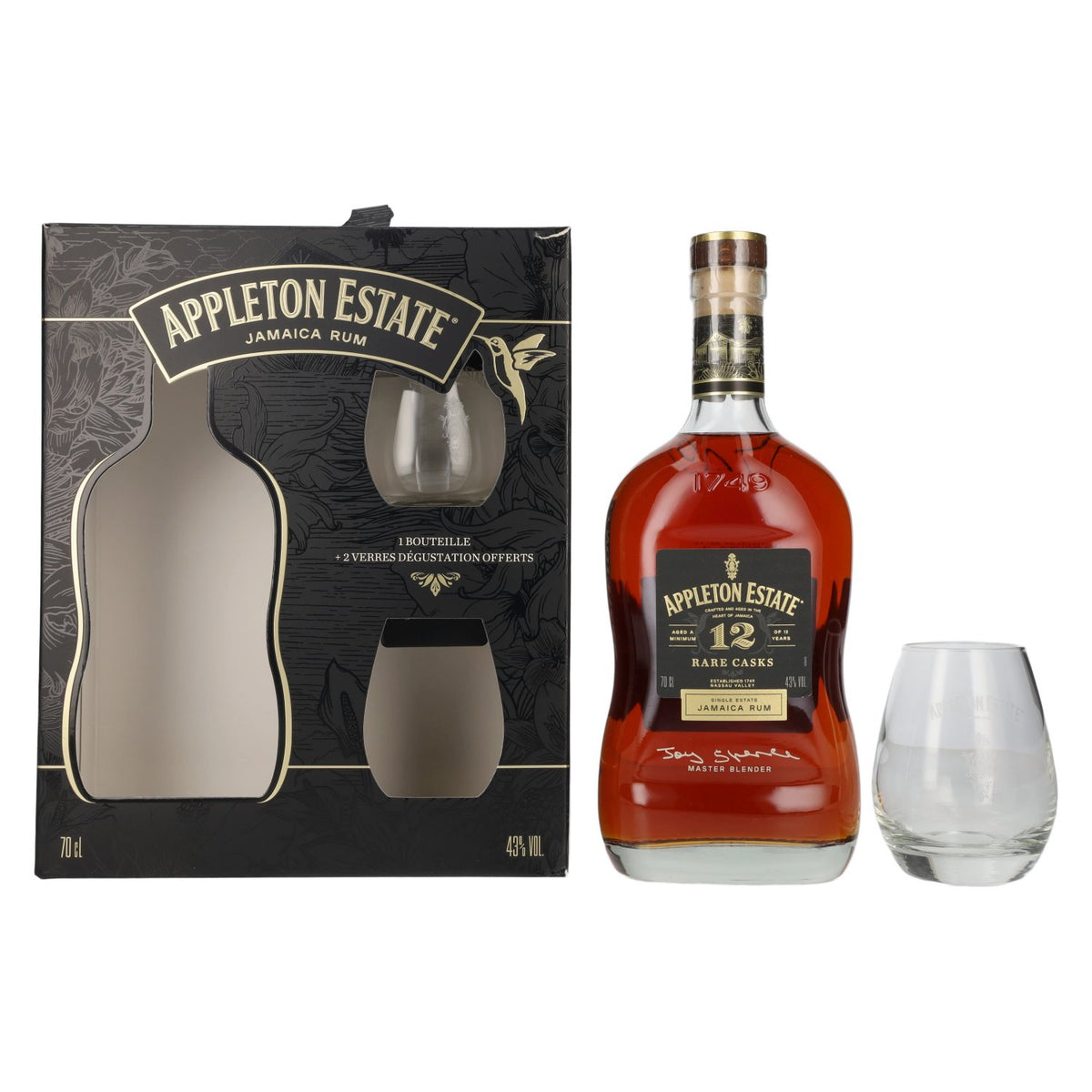 Appleton Estate 12 Years Old Rare Casks Jamaica Rum 43% Vol. 0,7l in Giftbox with 2 glasses