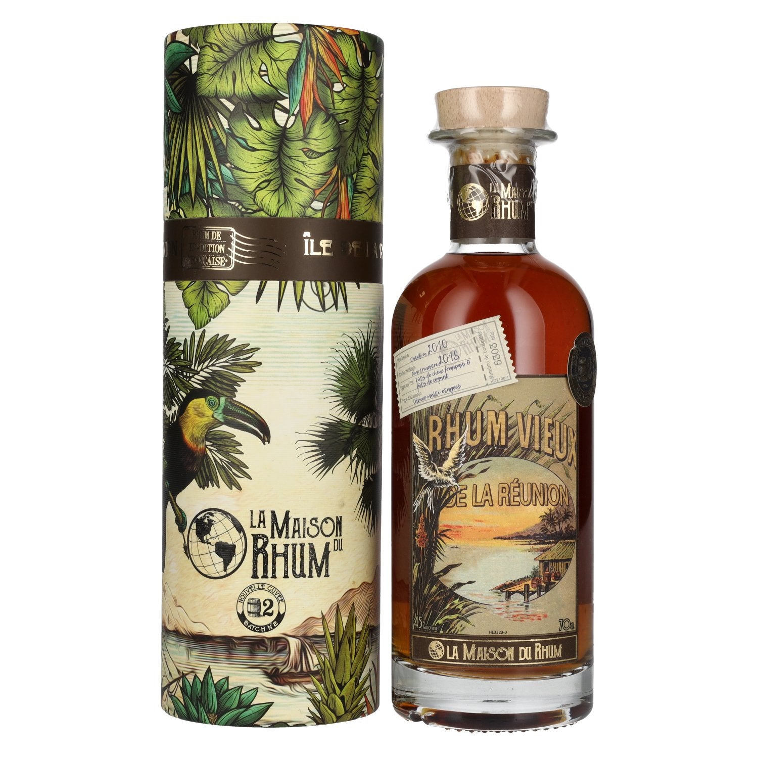 La Maison du Rhum LA REUNION 2010/2018 Batch N° 2 45% Vol. 0,7l in Giftbox