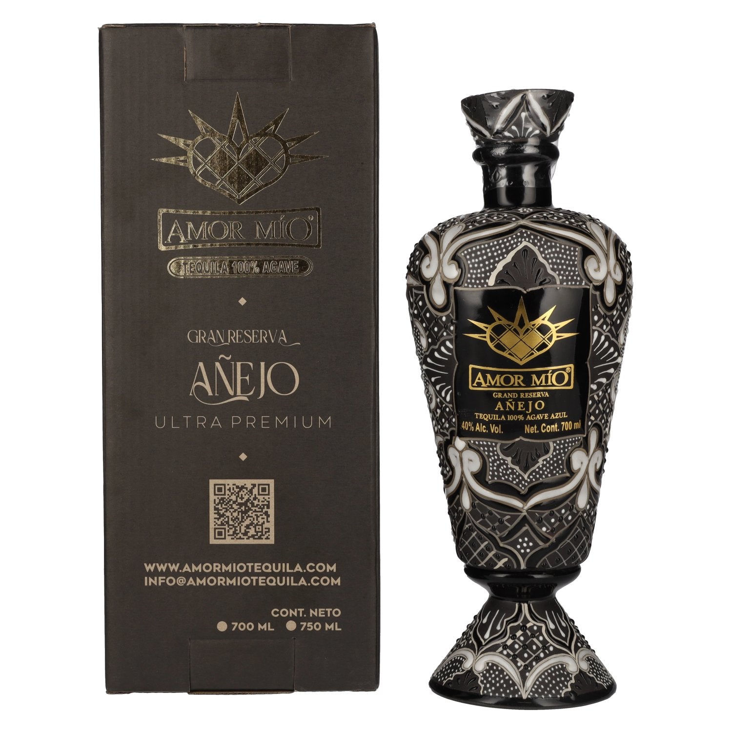 Amor Mio Tequila Gran Reserva Anejo 100% Agave Azul 40% Vol. 0,7l in Giftbox