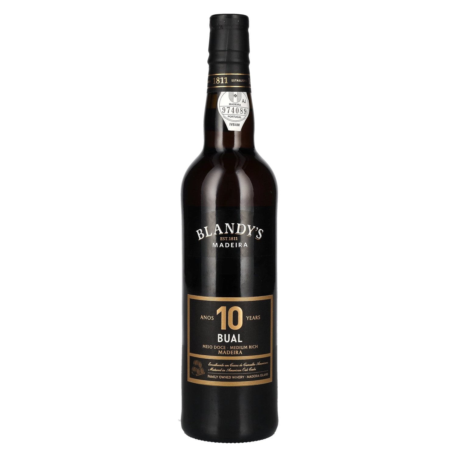 Blandy's Bual 10 Years Old Madeira Medium Rich 19% Vol. 0,5l