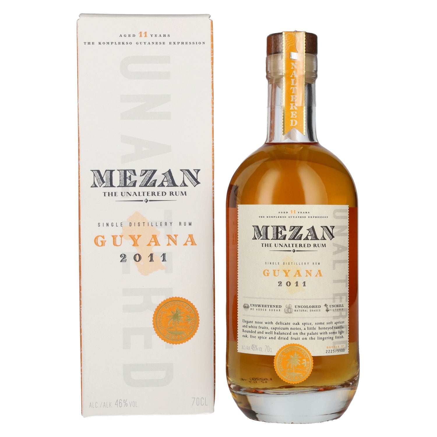 Mezan The Unaltered Rum Guyana 2011 46% Vol. 0,7l in Giftbox