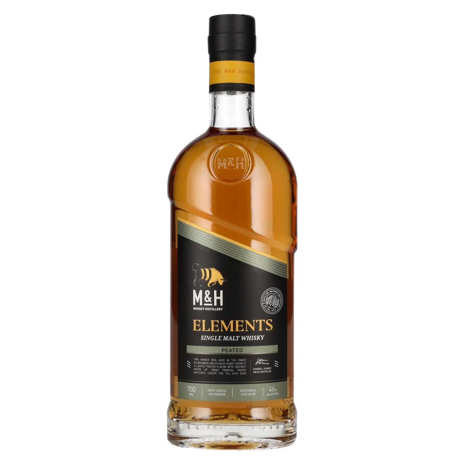 M&H ELEMENTS Peated Single Malt Whisky 46% Vol. 0,7l
