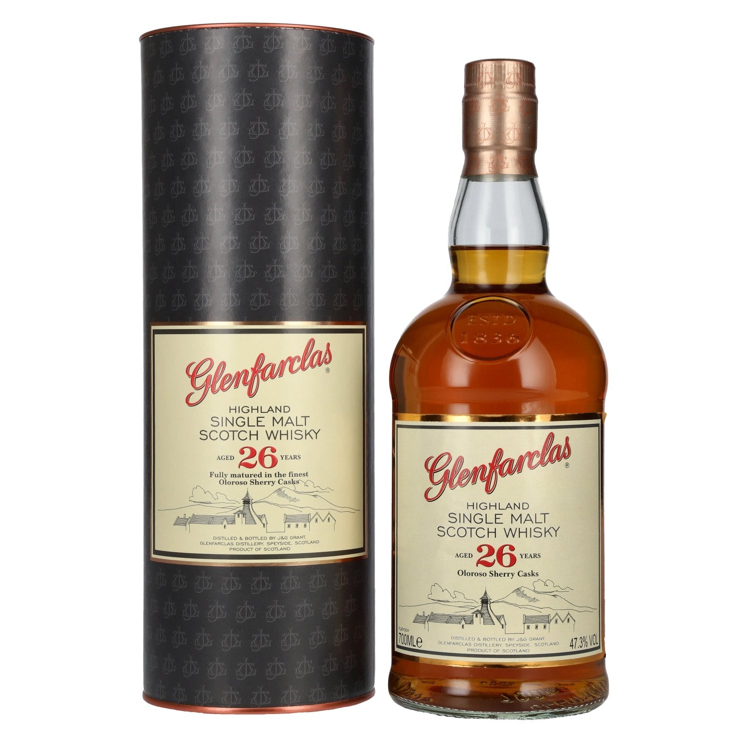 Glenfarclas 26 Years Old Oloroso Sherry Casks Highland Single Malt 47,3% Vol. 0,7l in Giftbox