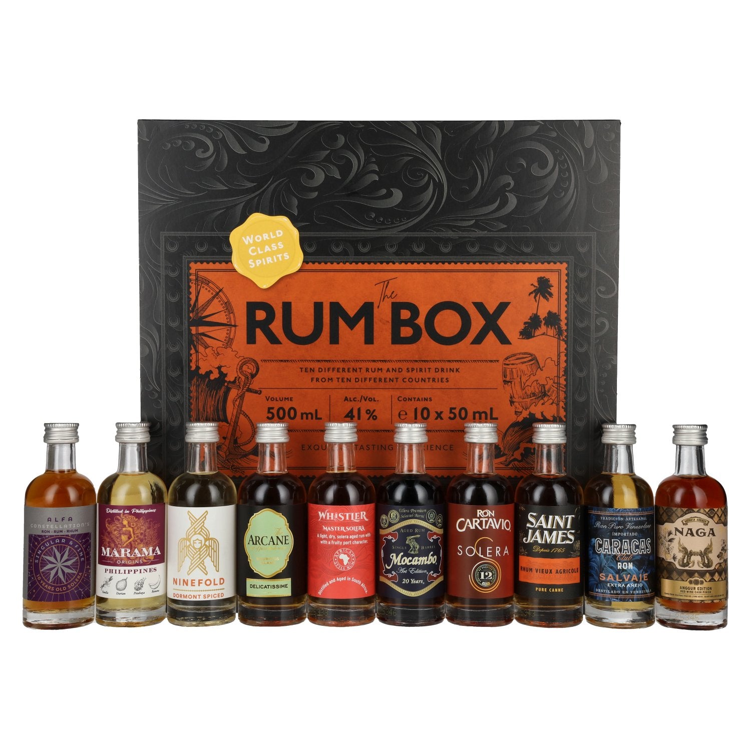 The Rum Box 41% Vol. 10x0,05l in Giftbox