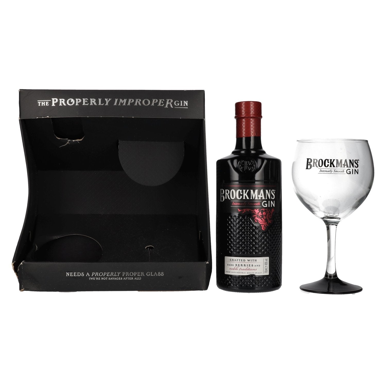 Brockmans Intensely Smooth PREMIUM GIN 40% Vol. 0,7l in Giftbox with glass