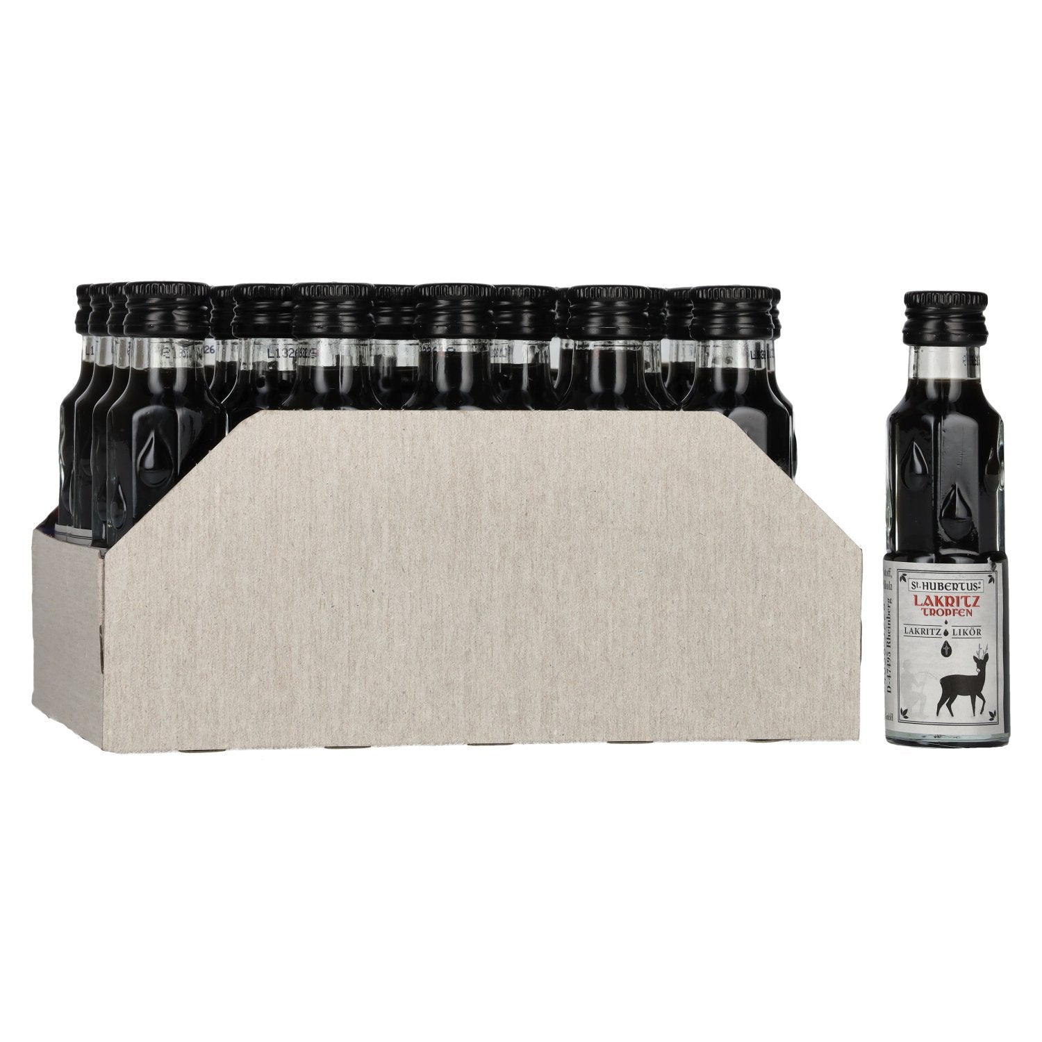 St. Hubertus LAKRITZ Tropfen Lakritz-Likoer 16% Vol. 24x0,02l