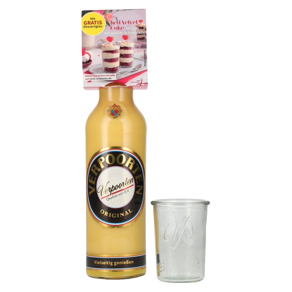Verpoorten Original Eierlikoer 20% Vol. 0,7l with Dessertglas