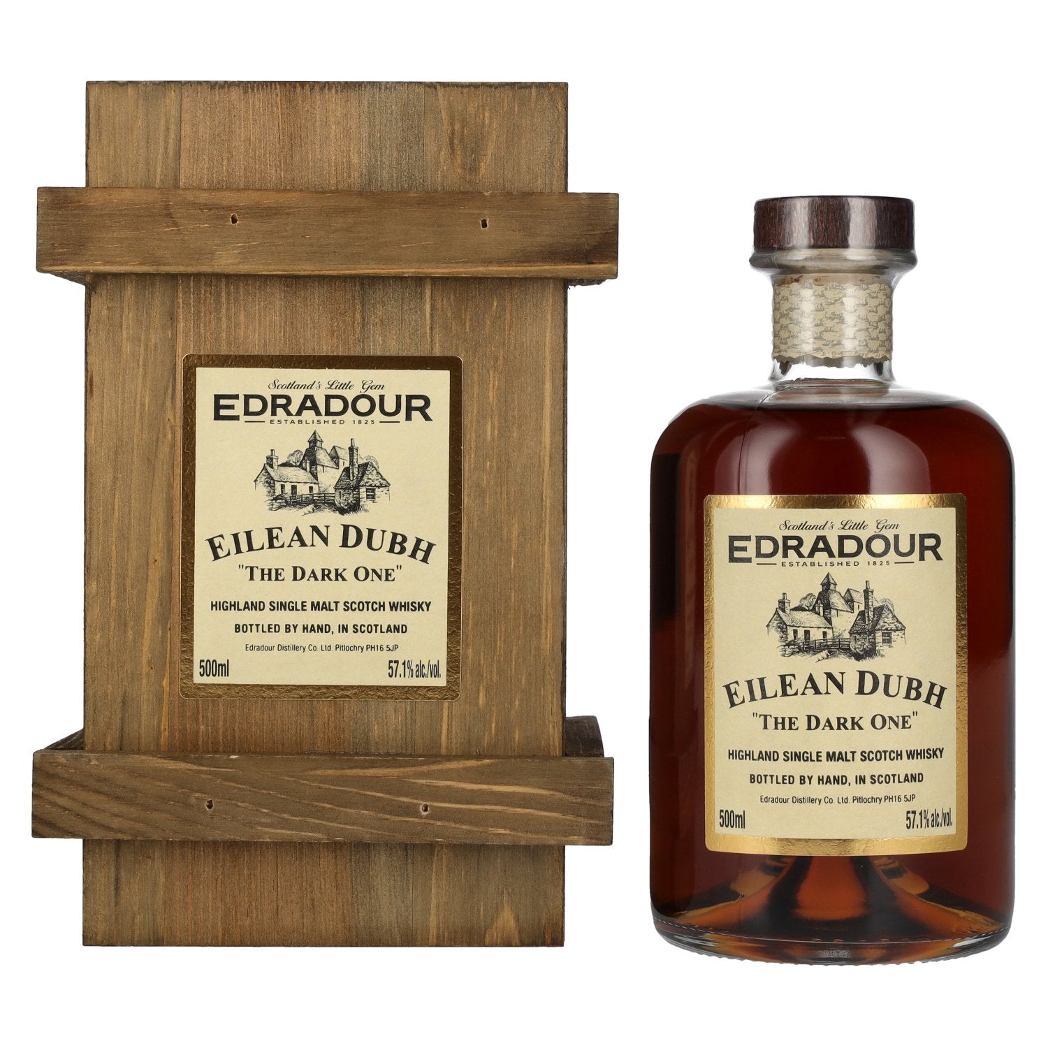 Edradour EILEAN DUBH The Dark One Highland Single Malt 57,1% Vol. 0,5l in Holzkiste