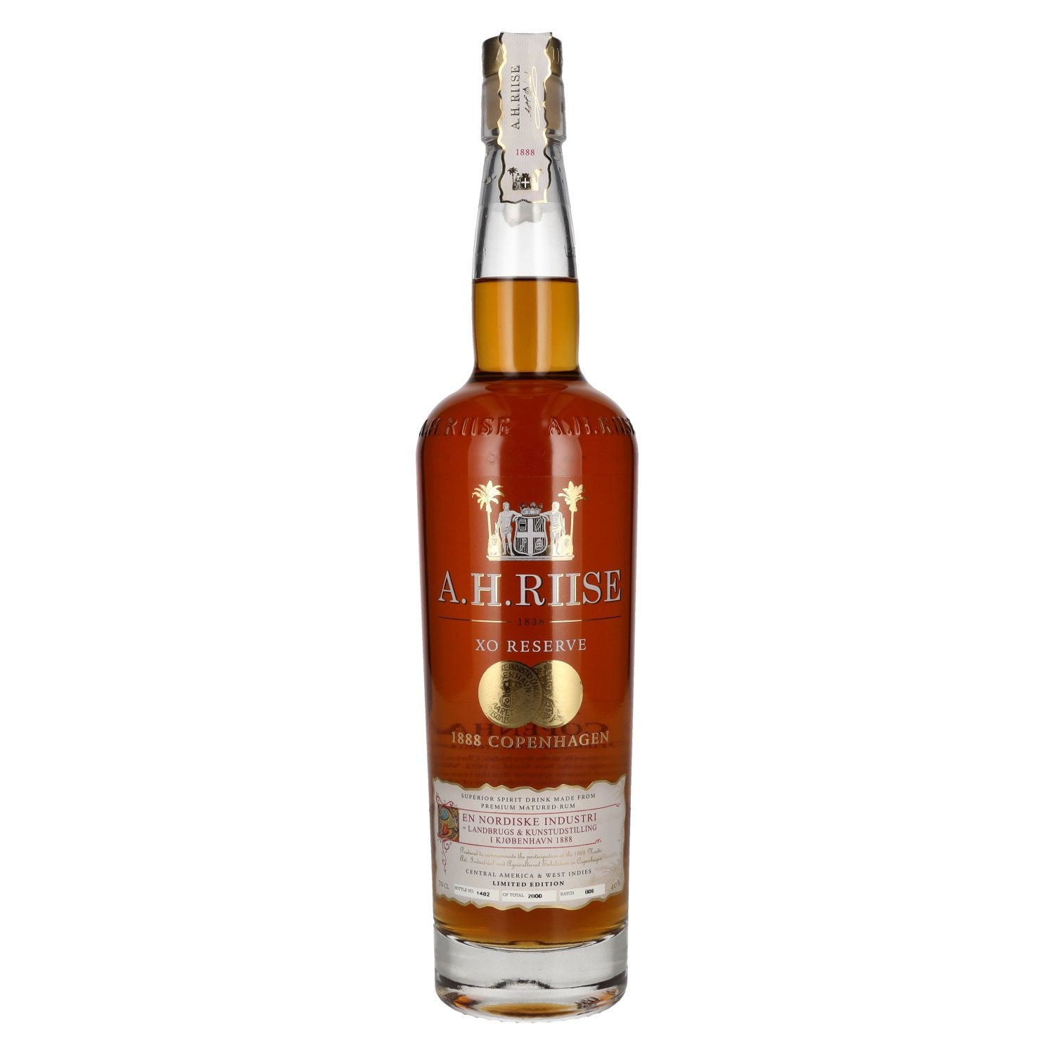 A.H. Riise 1888 COPENHAGEN XO Superior Spirit Drink 40% Vol. 0,7l