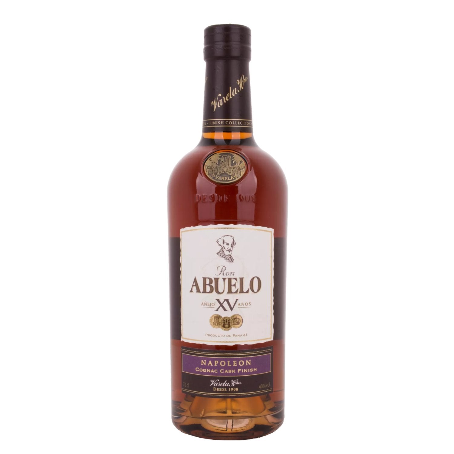 Ron Abuelo Anejo XV Anos NAPOLEON Cognac Cask Finish 40% Vol. 0,7l in Giftbox