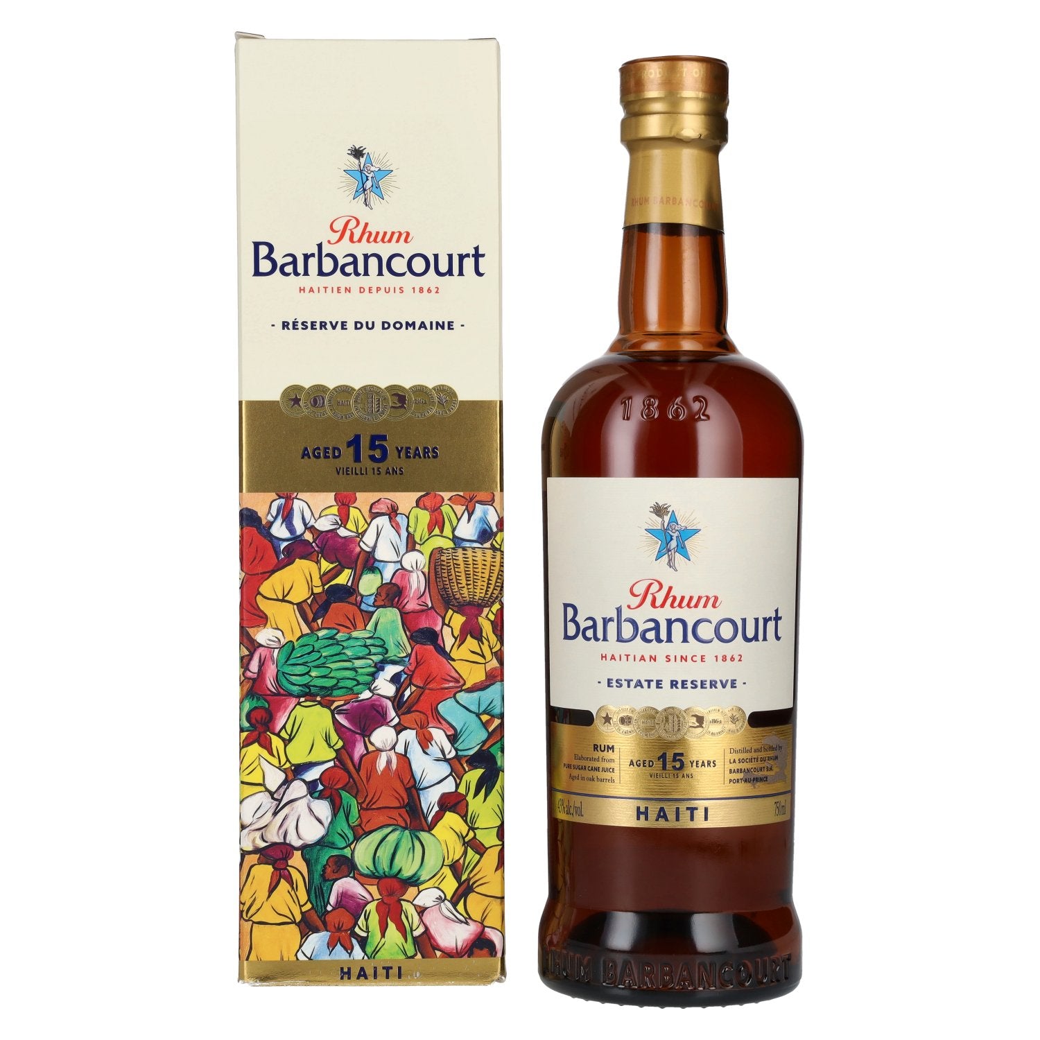 Barbancourt 15 Years Old Reserve du Domaine Rhum 43% Vol. 0,75l in Giftbox