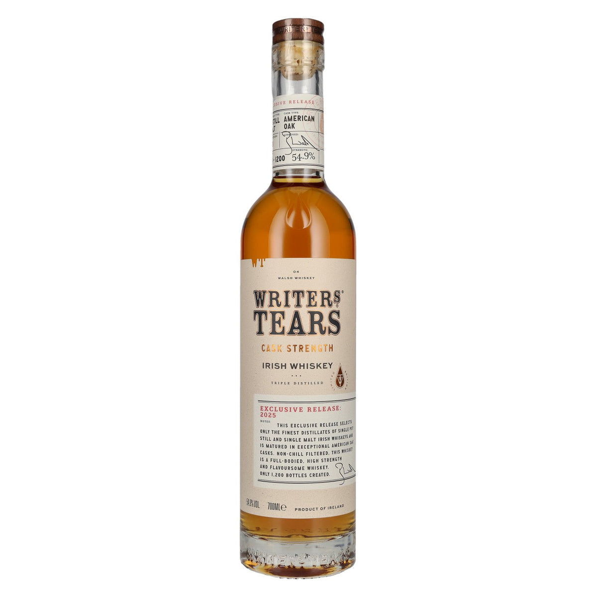 Writer's Tears CASK STRENGTH Irish Whiskey Exclusive Release 2025 54,9% Vol. 0,7l in Giftbox