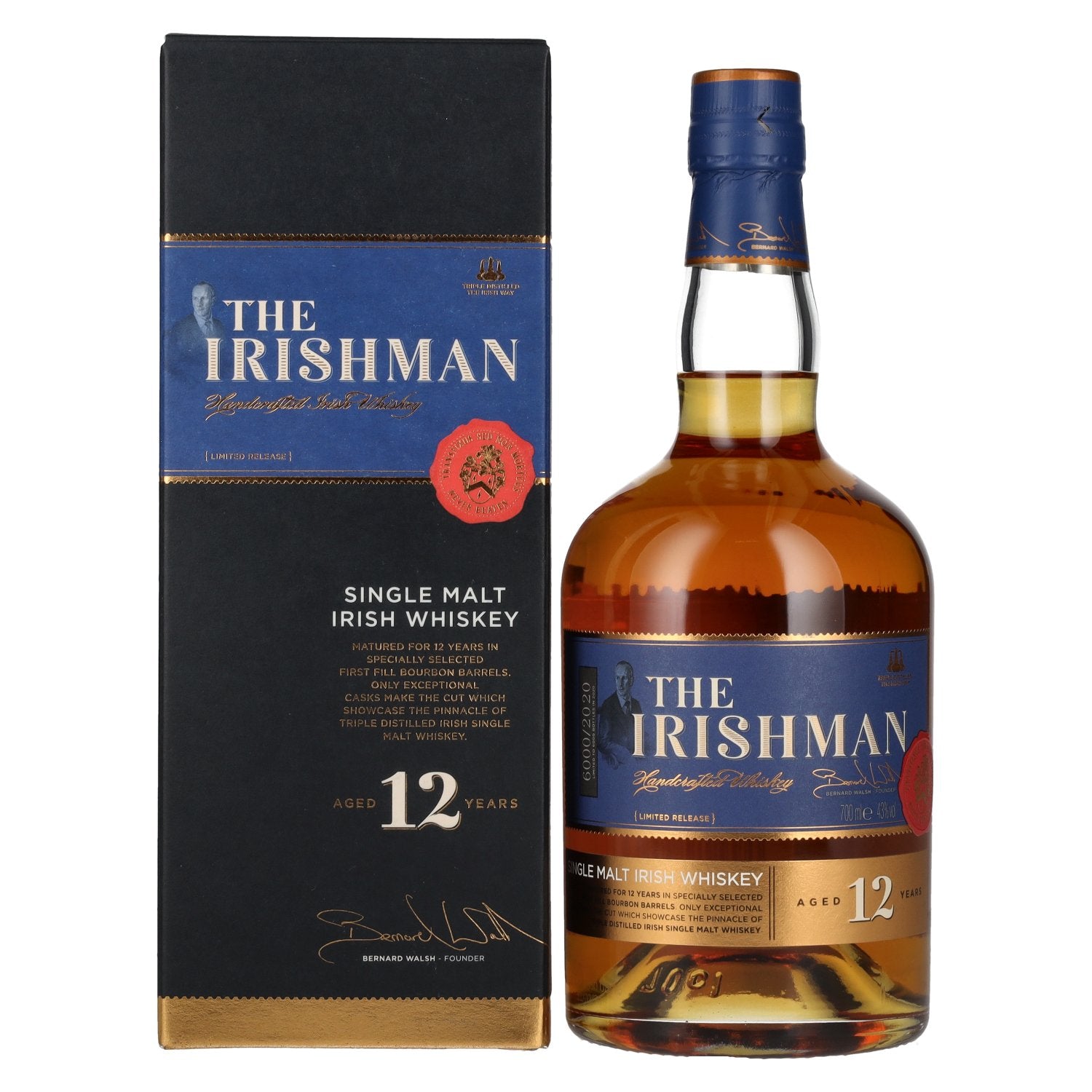 The Irishman 12 Years Old Single Malt Irish Whiskey 43% Vol. 0,7l in Giftbox