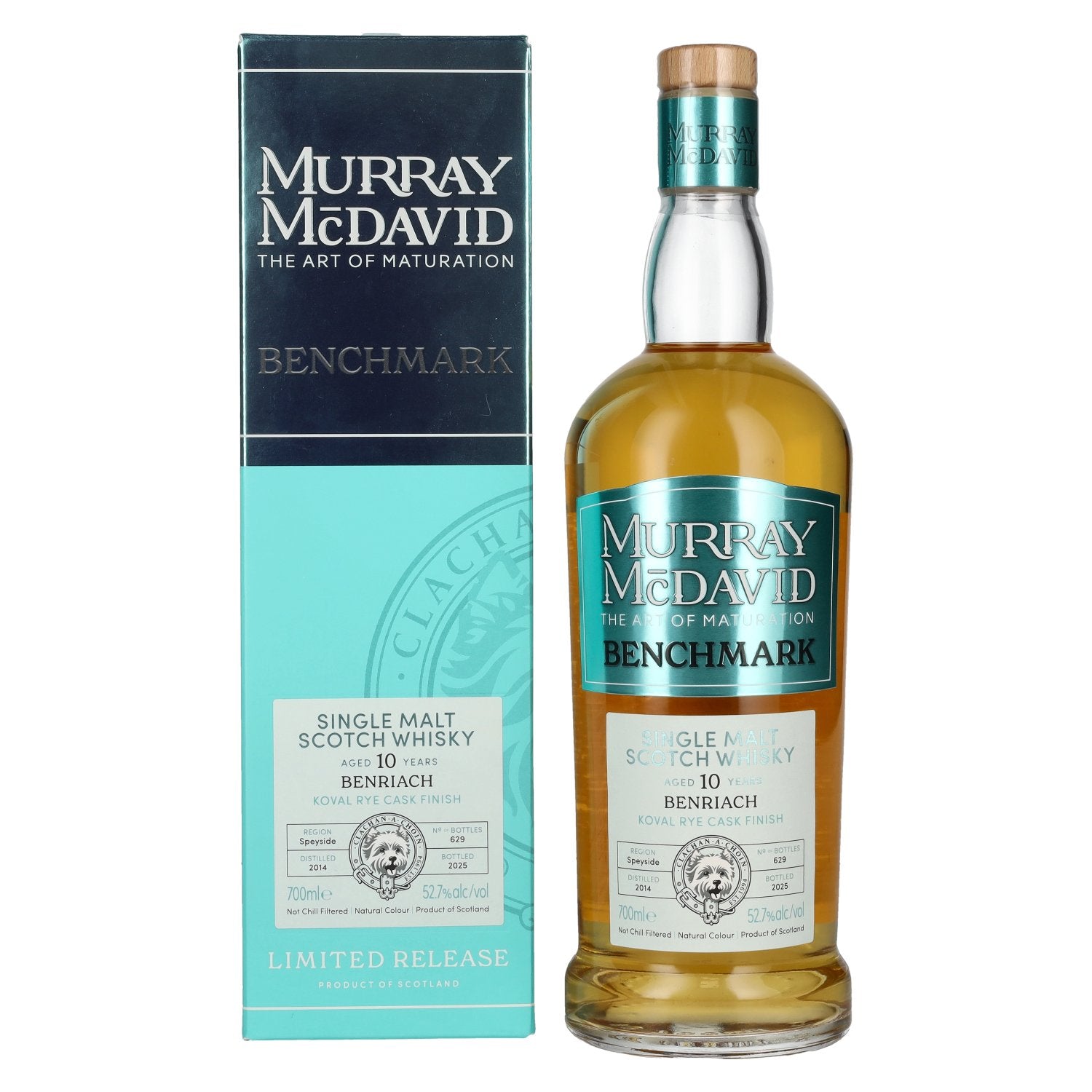 Murray McDavid 10 Years Old BENRIACH Koval Rye Cask Single Malt 2014 52,7% Vol. 0,7l in Giftbox