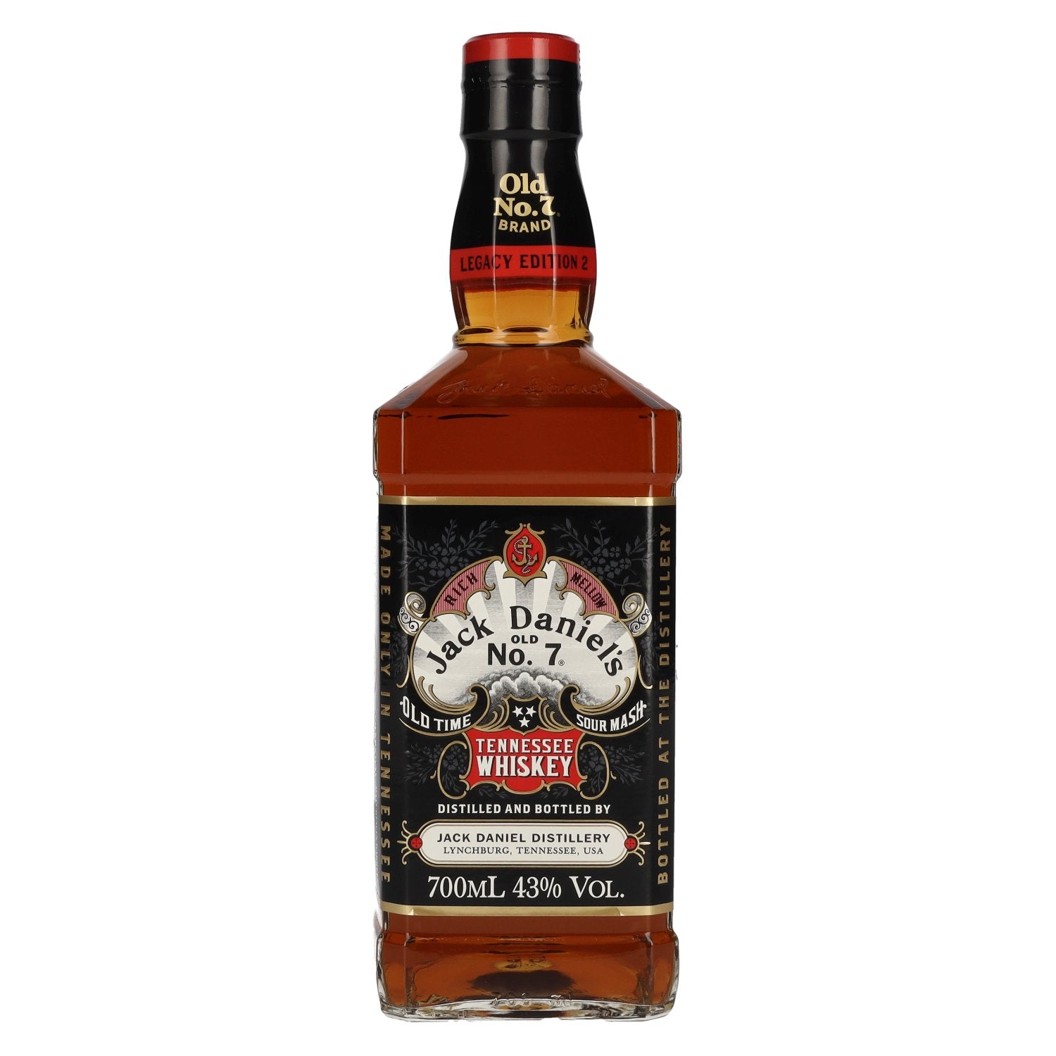 Jack Daniel's Sour Mash Tennessee Whiskey LEGACY EDITION No. 2 - BLACK DESIGN 43% Vol. 0,7l