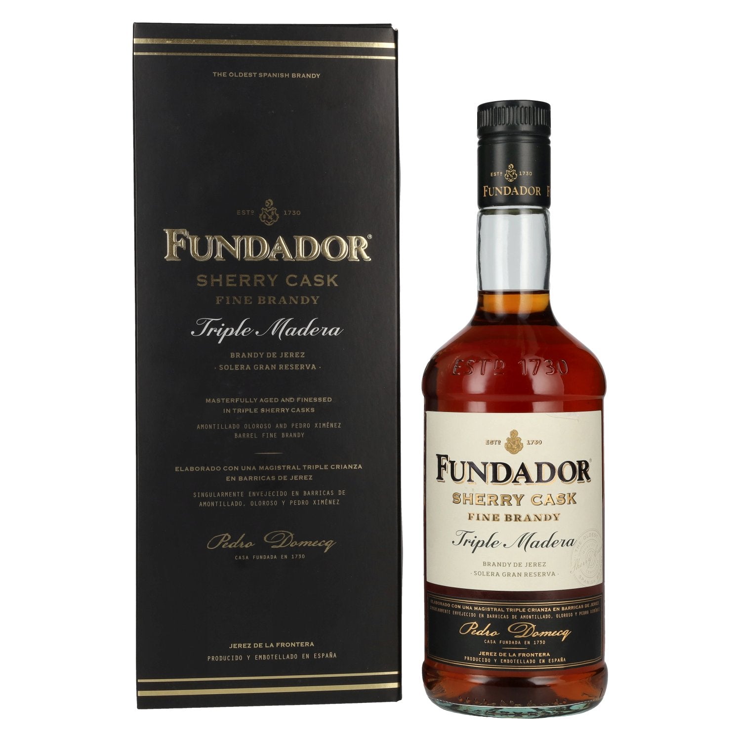 Fundador Triple Madera Sherry Casks Brandy de Jerez 38% Vol. 0,7l in Giftbox