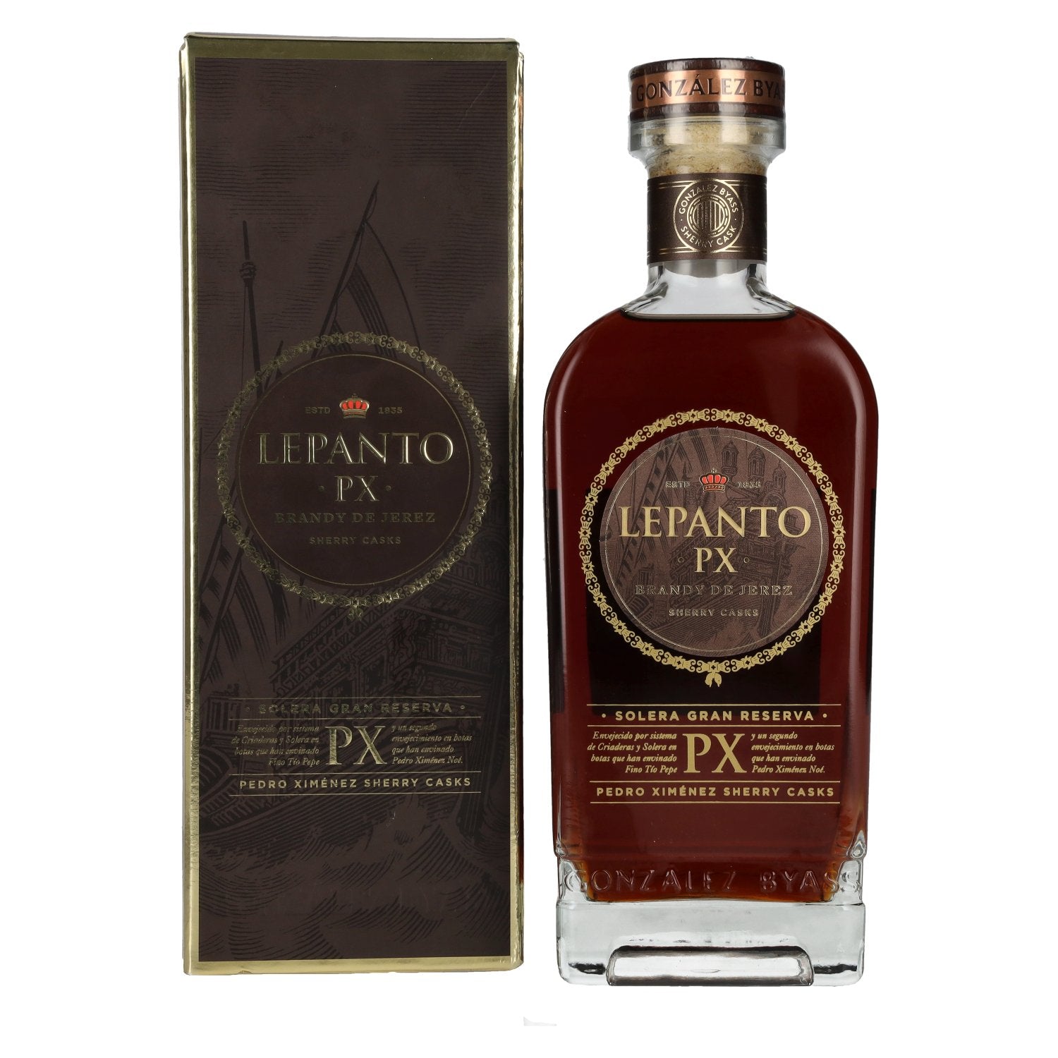 Lepanto P.X. Solera Gran Reserva Brandy de Jerez 36% Vol. 0,7l in Giftbox