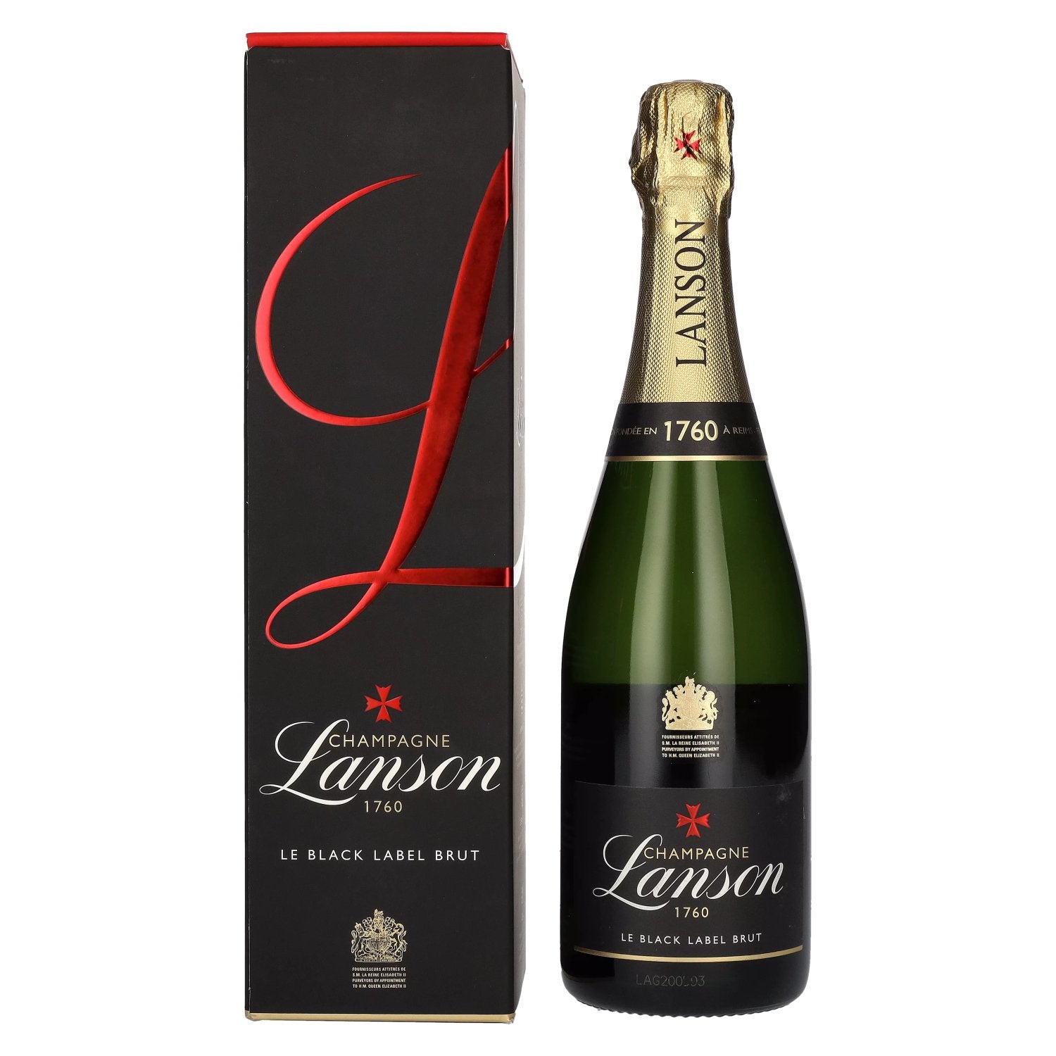 Champagne Lanson Le Black Label Brut 12,5% Vol. 0,75l in Giftbox