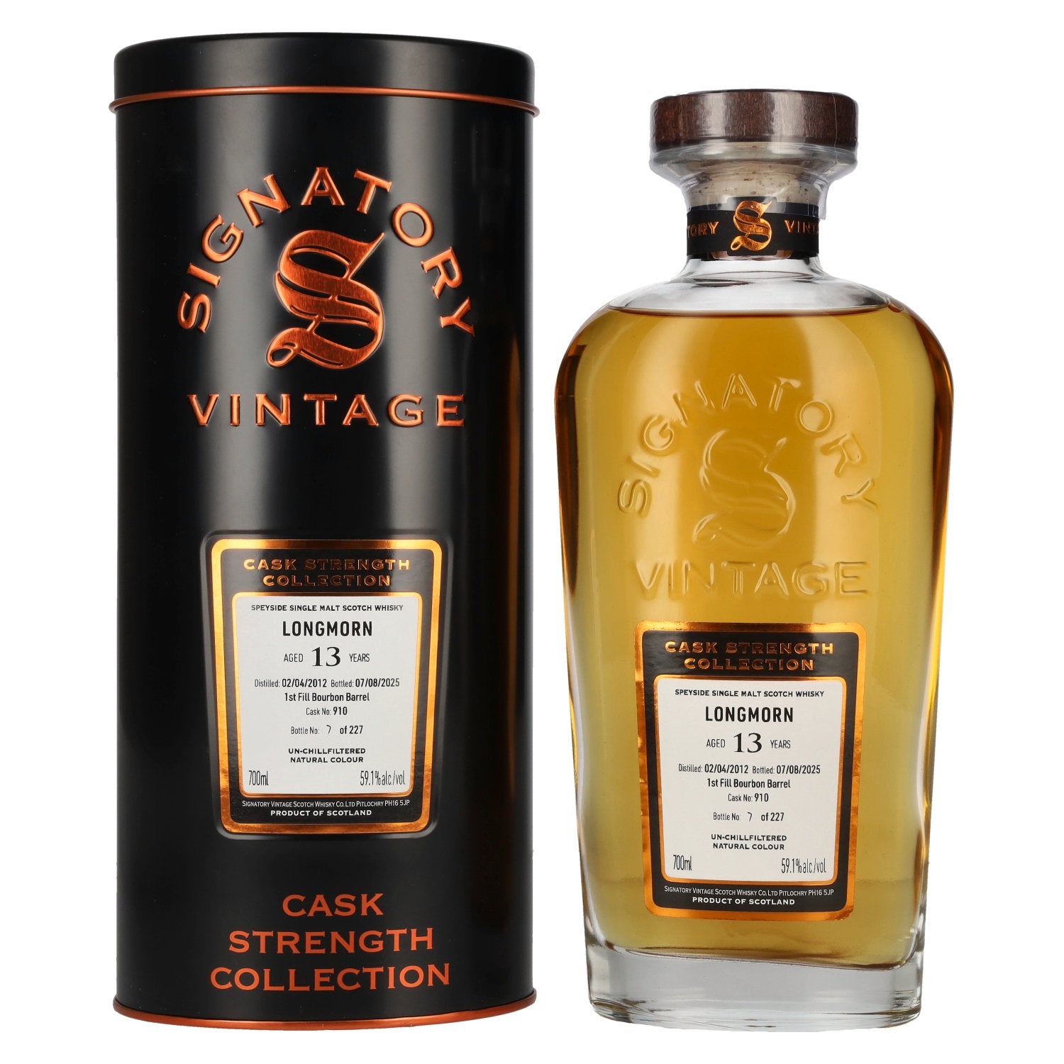 Signatory Vintage LONGMORN 13 Years Old Cask Strength Collection 2012 59,1% Vol. 0,7l in Tinbox