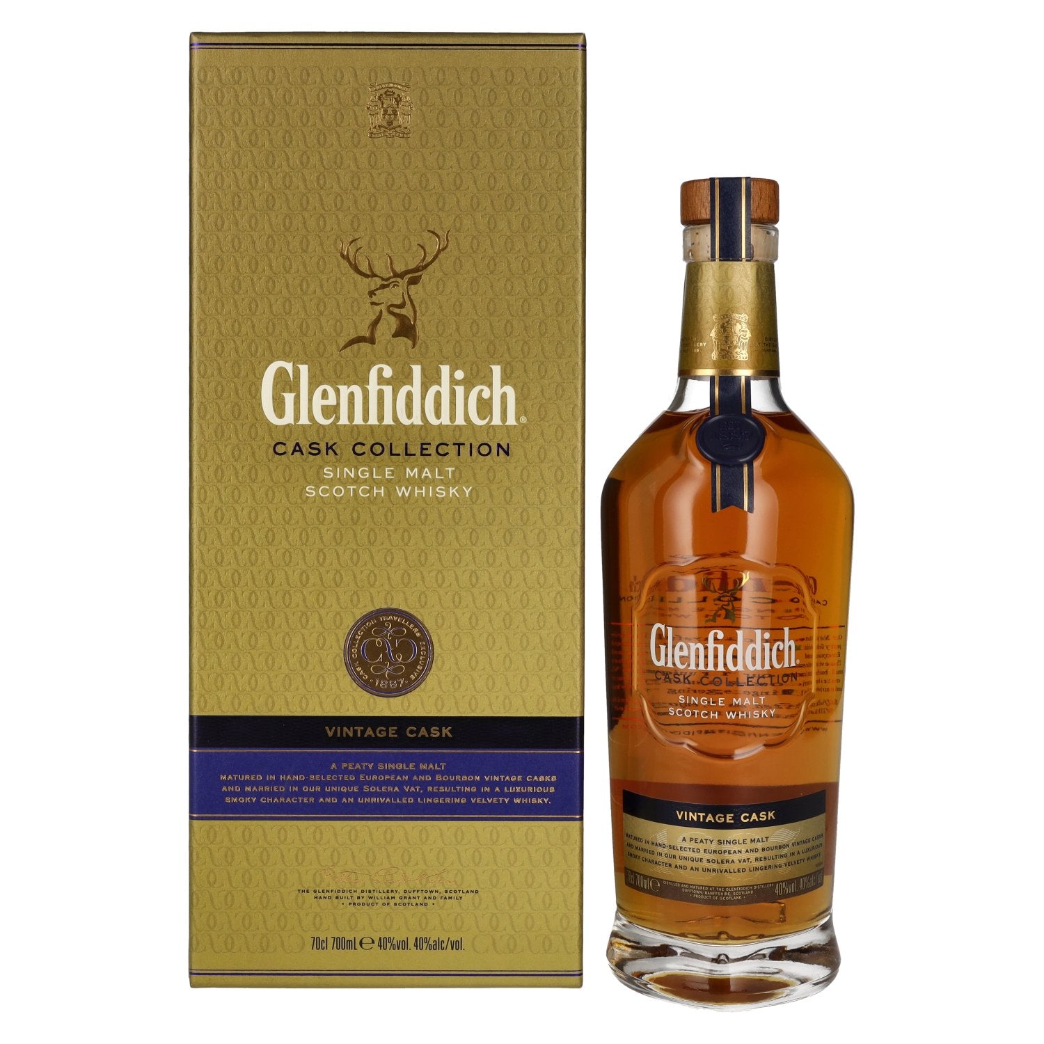 Glenfiddich VINTAGE CASK Cask Collection Travellers' Exclusive 40% Vol. 0,7l in Giftbox