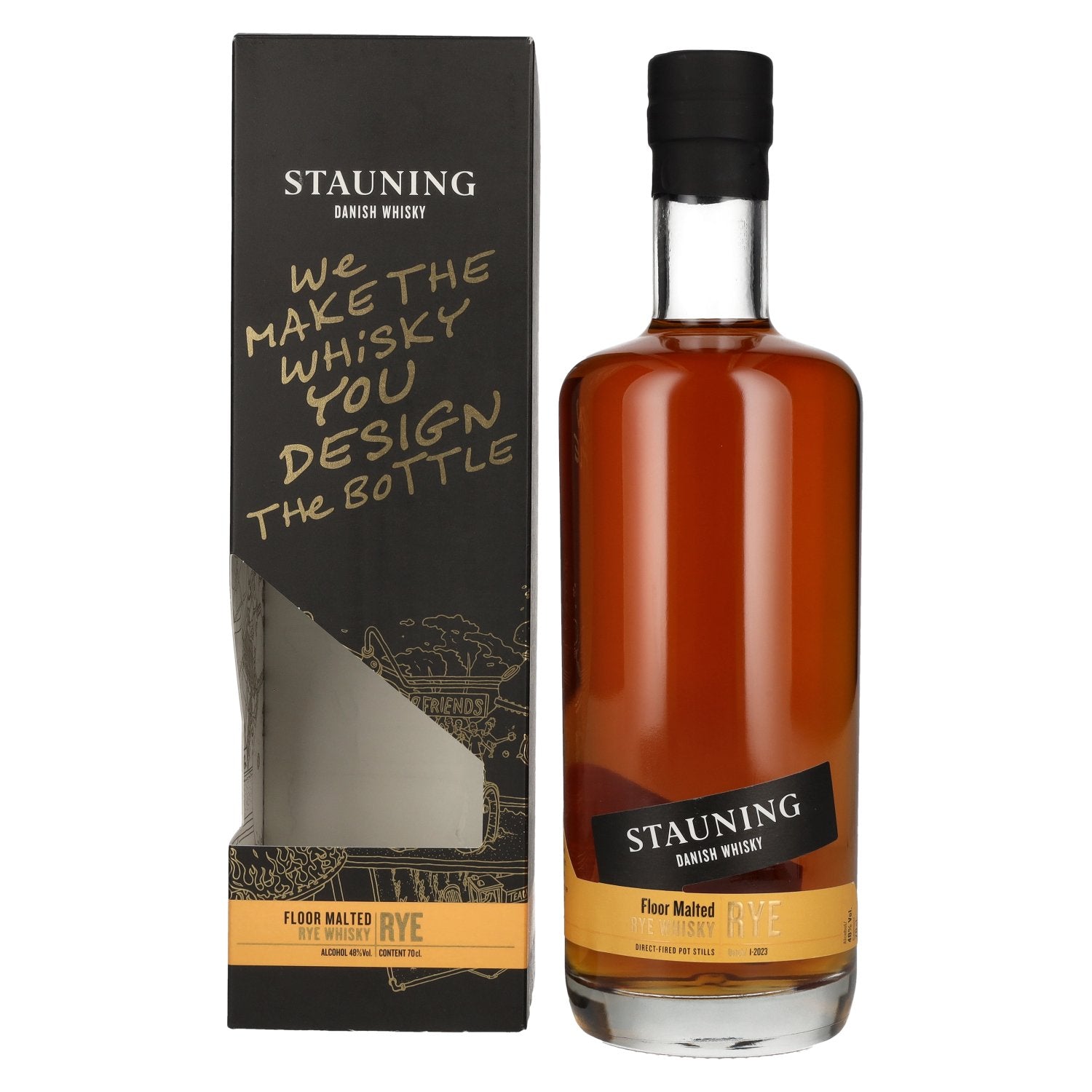 Stauning RYE Floor Malted Danish Whisky Batch 1 - 2023 48% Vol. 0,7l in Giftbox