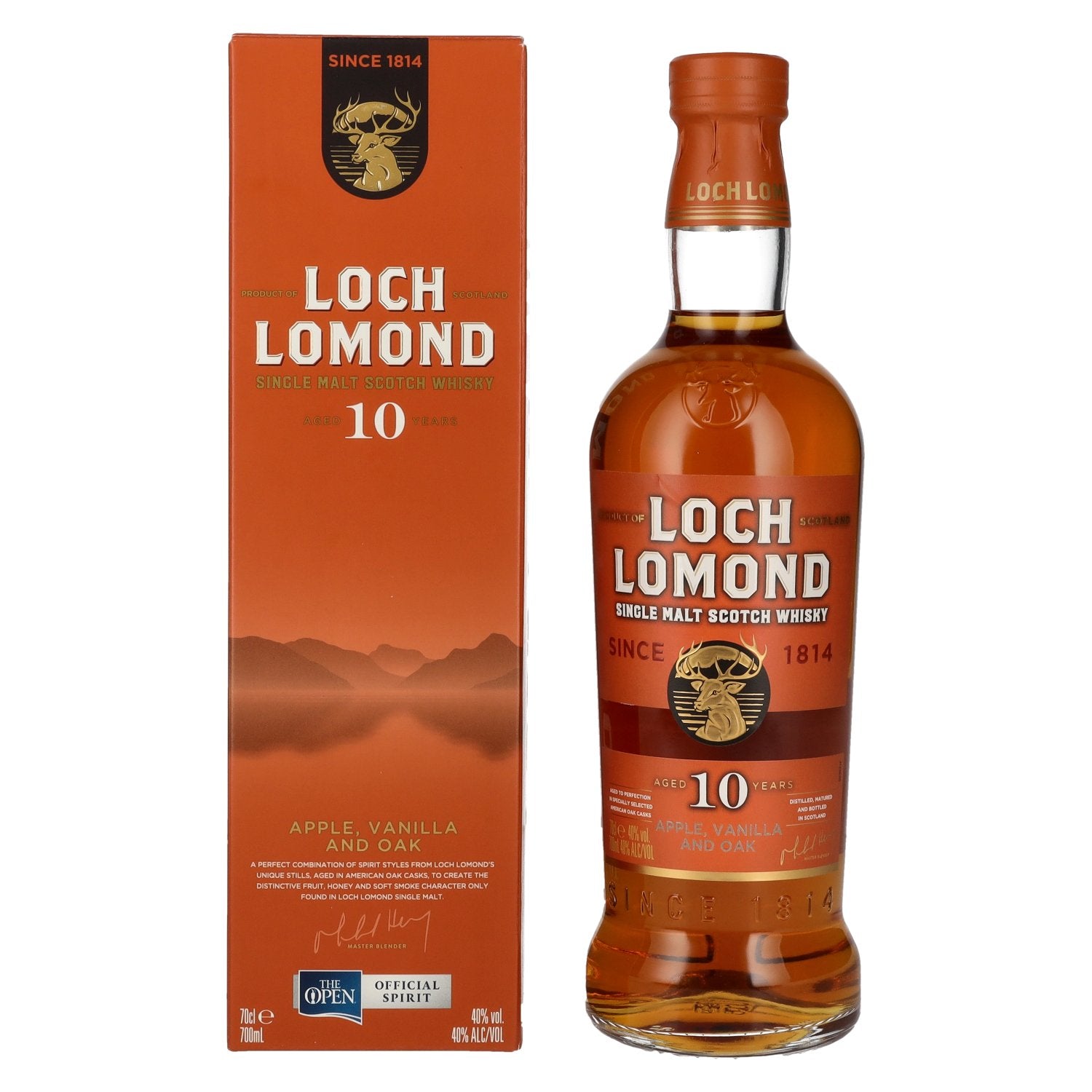 Loch Lomond 10 Years Old Single Malt Apple Vanilla and Oak Whisky 40% Vol. 0,7l in Giftbox