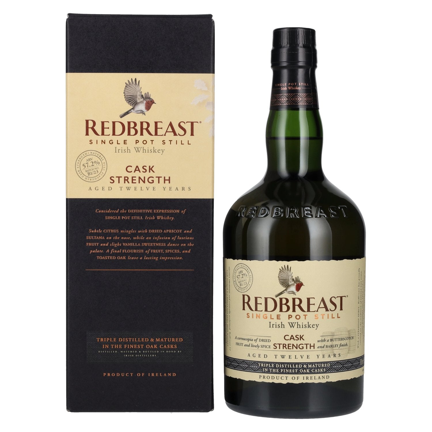 Redbreast 12 Years Old Single Pot Still CASK STRENGTH 57,2% Vol. 0,7l in Giftbox