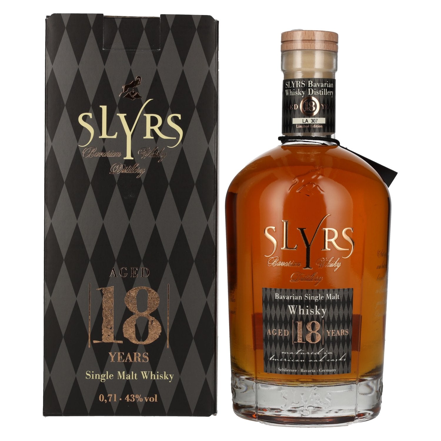 Slyrs 18 Years Old Bavarian Single Malt Whisky 43% Vol. 0,7l in Giftbox