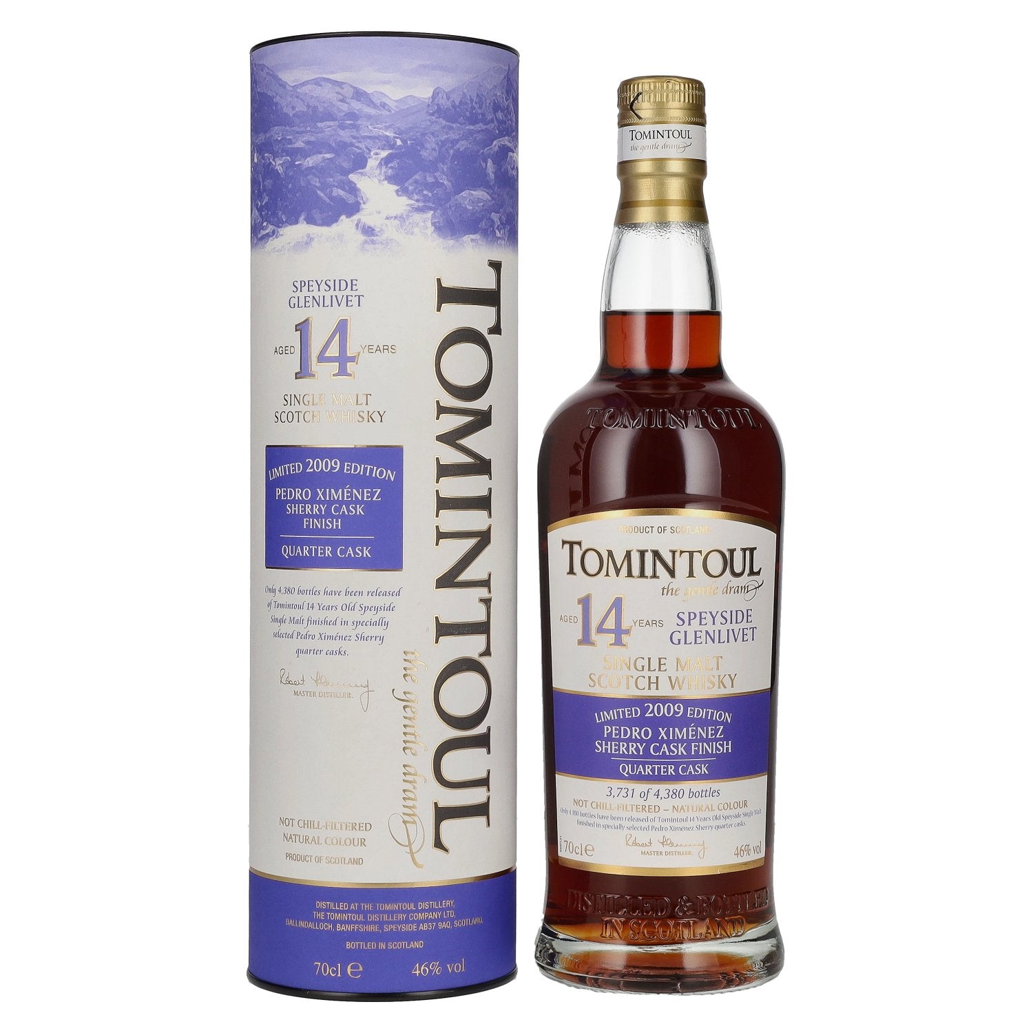 Tomintoul 14 Years Old PX SHERRY QUARTER CASK Finish 2009 46% Vol. 0,7l in Giftbox