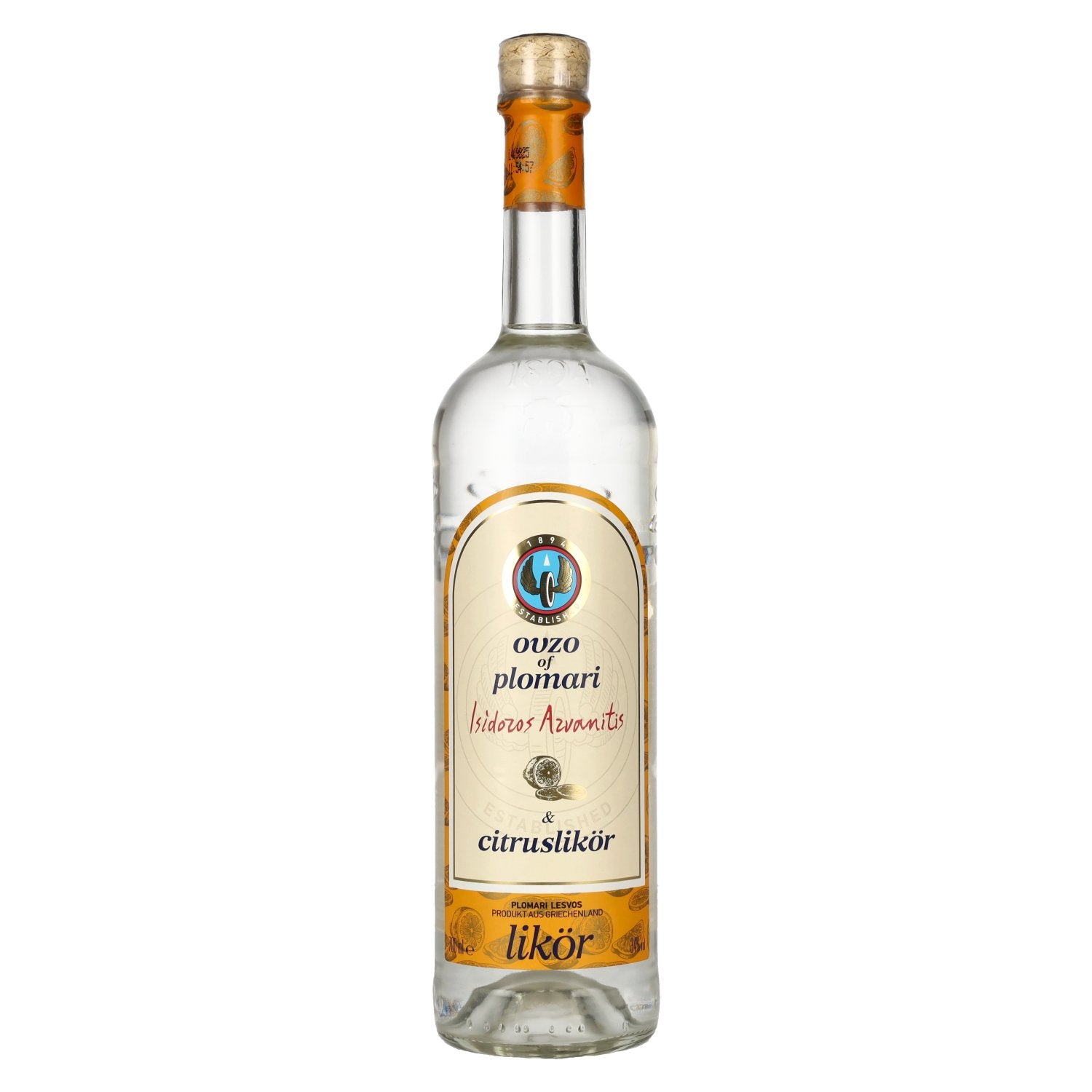 Ouzo Plomari Citruslikoer 34% Vol. 0,7l